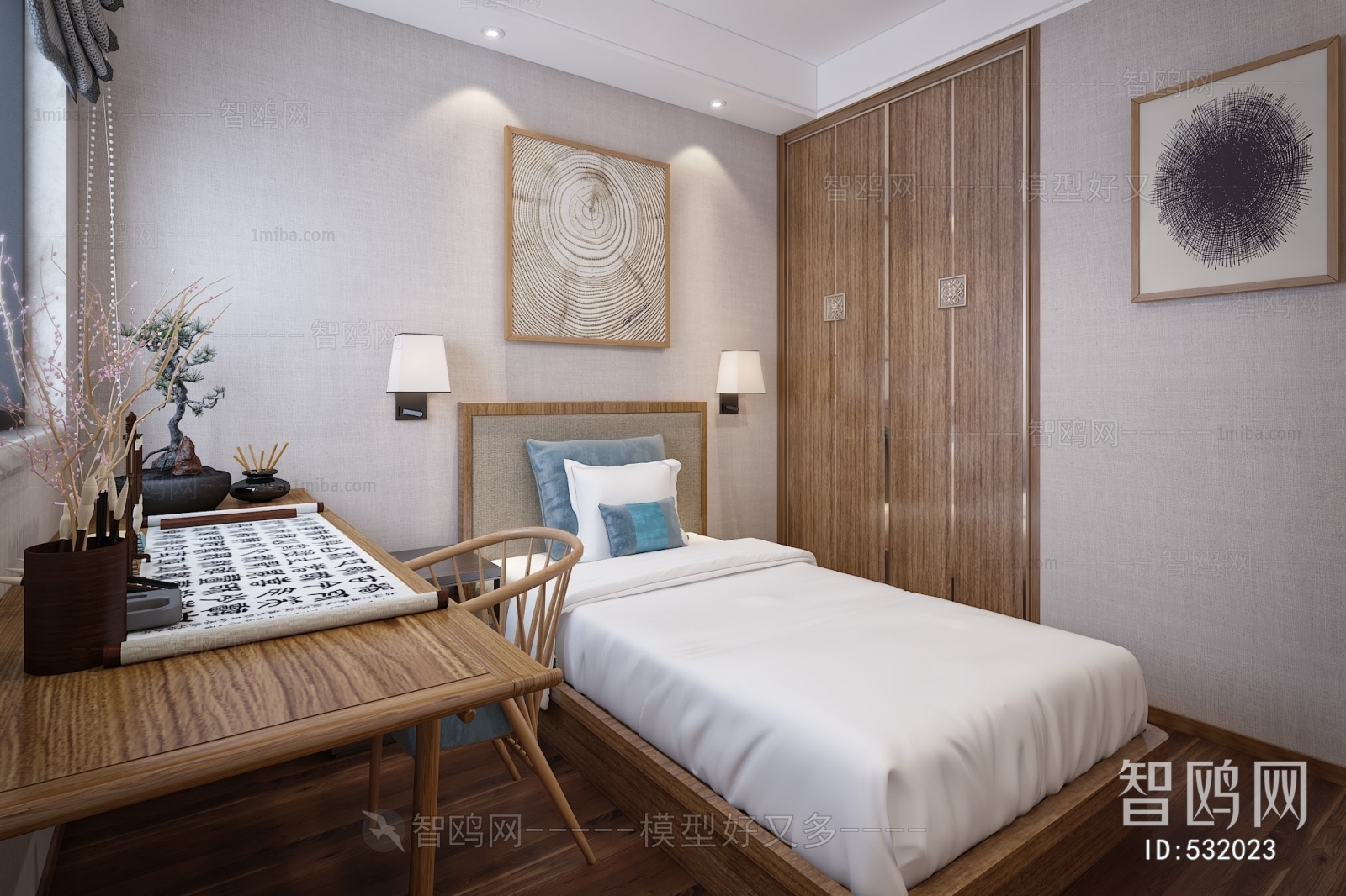 New Chinese Style Bedroom