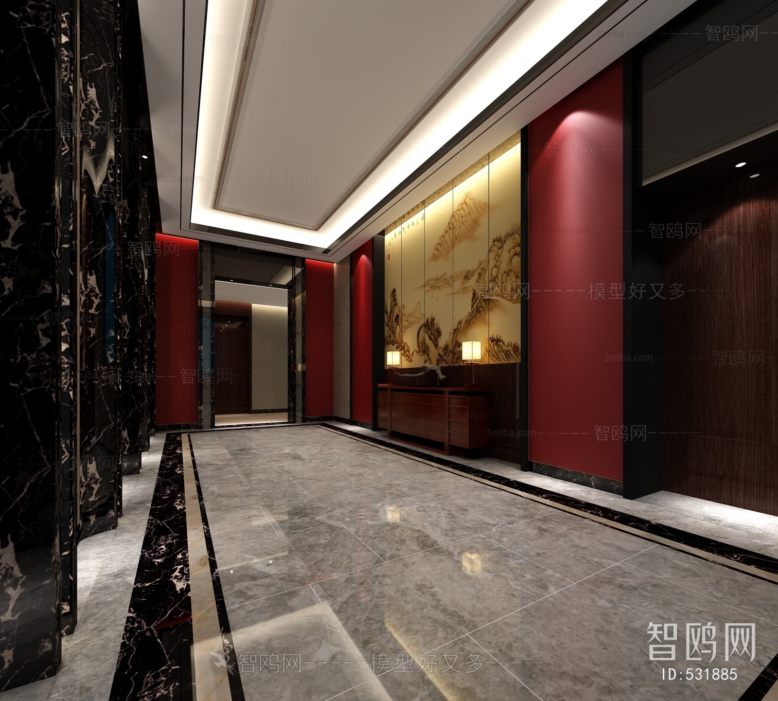 新中式电梯厅