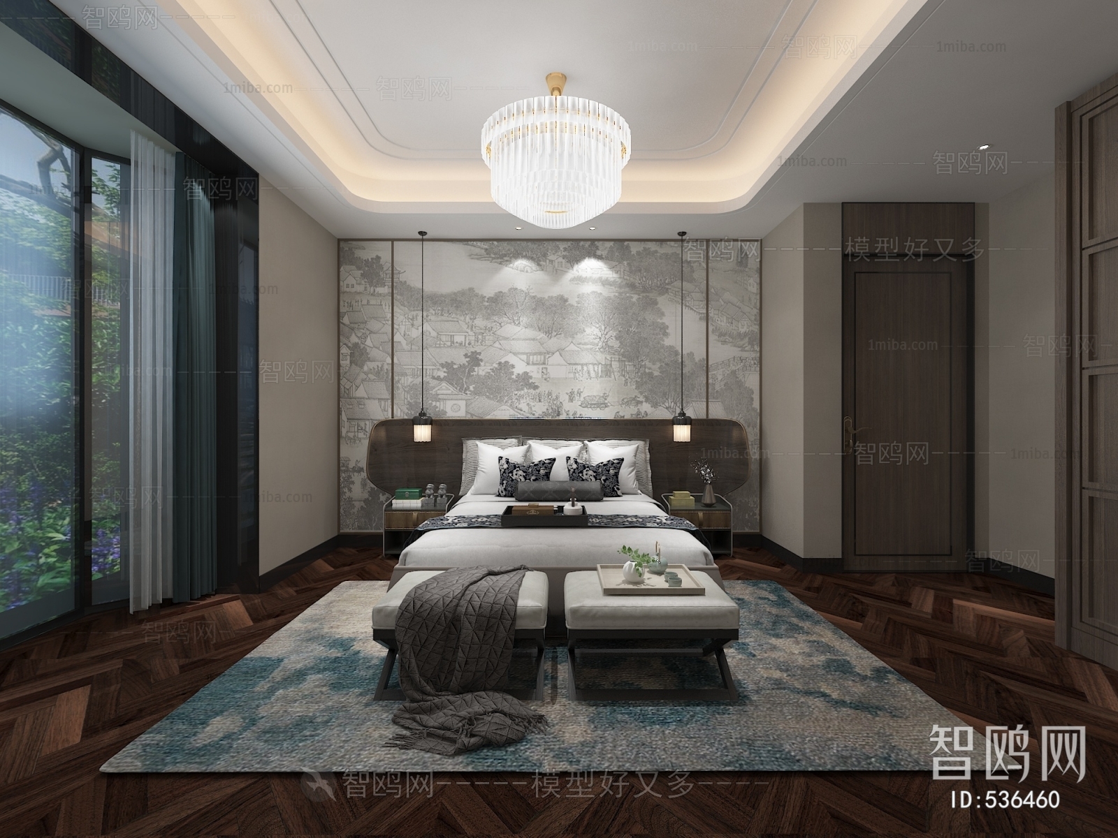 New Chinese Style Bedroom