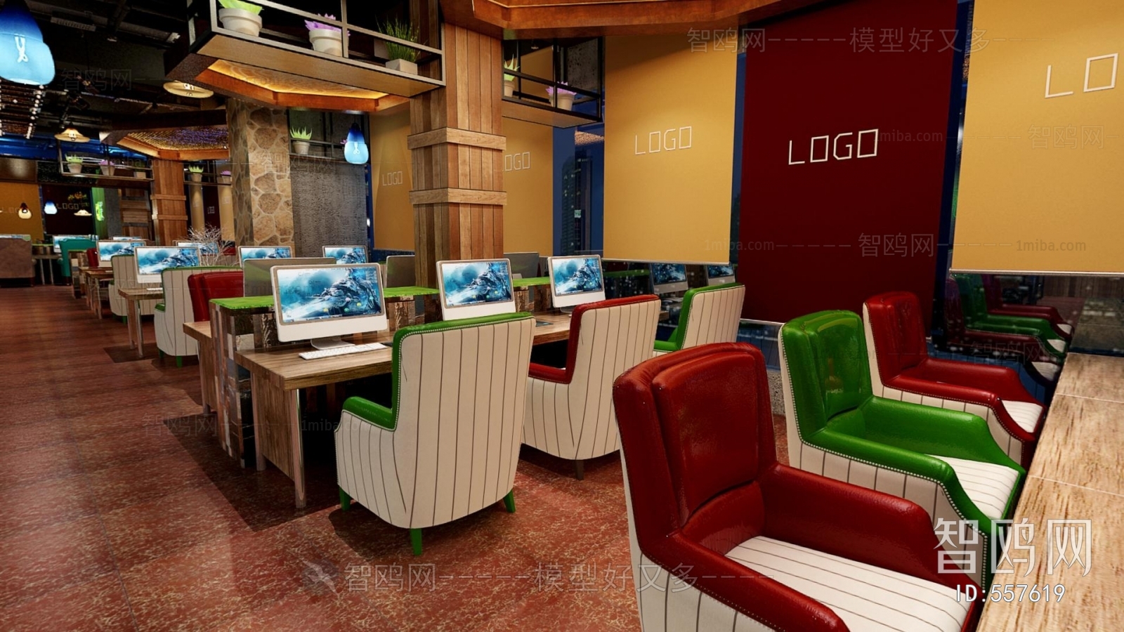 Industrial Style Internet Cafe