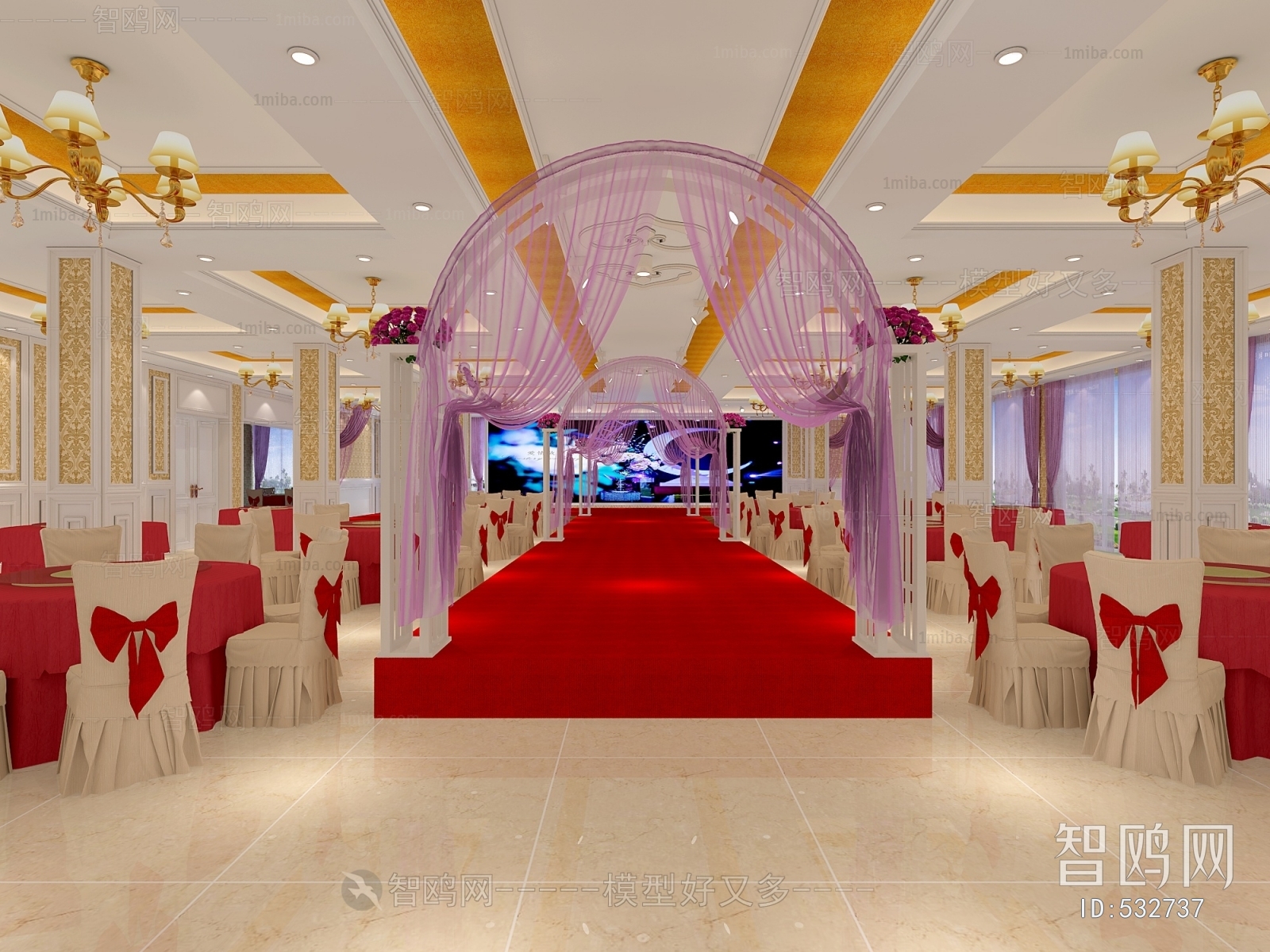 Simple European Style Banquet Hall