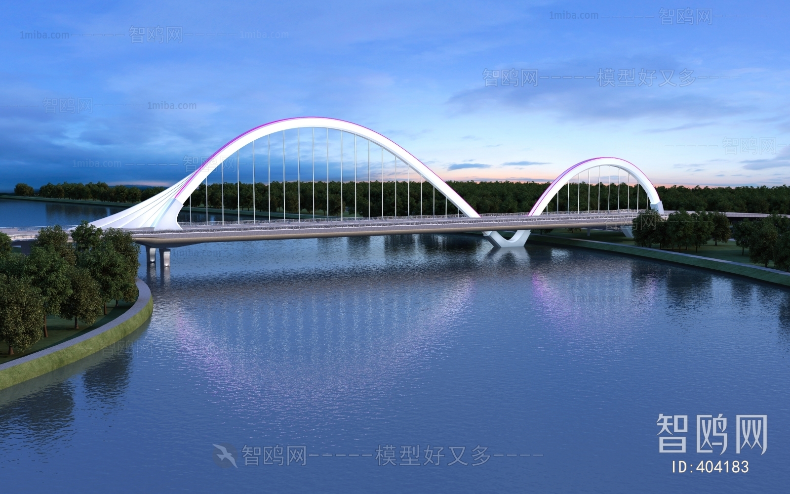 现代异型拱形桥