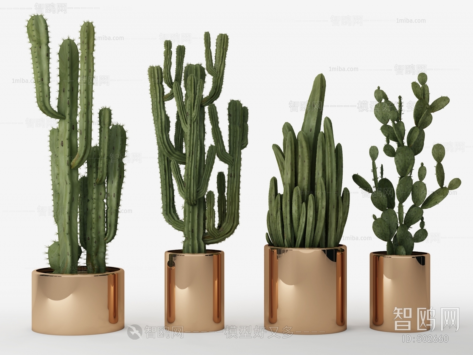 Modern Potted Green Plant