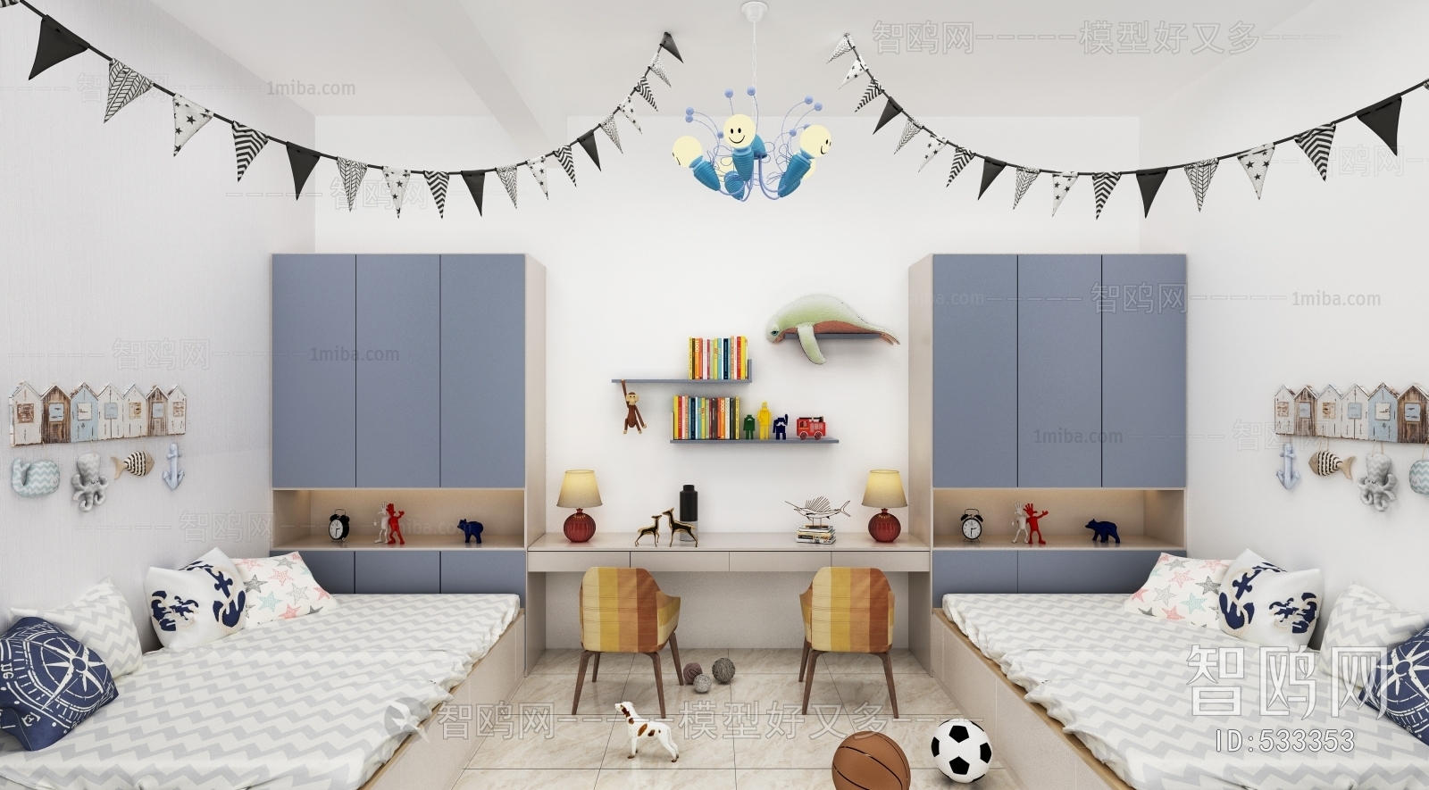 Modern Boy's Room And Son's Room