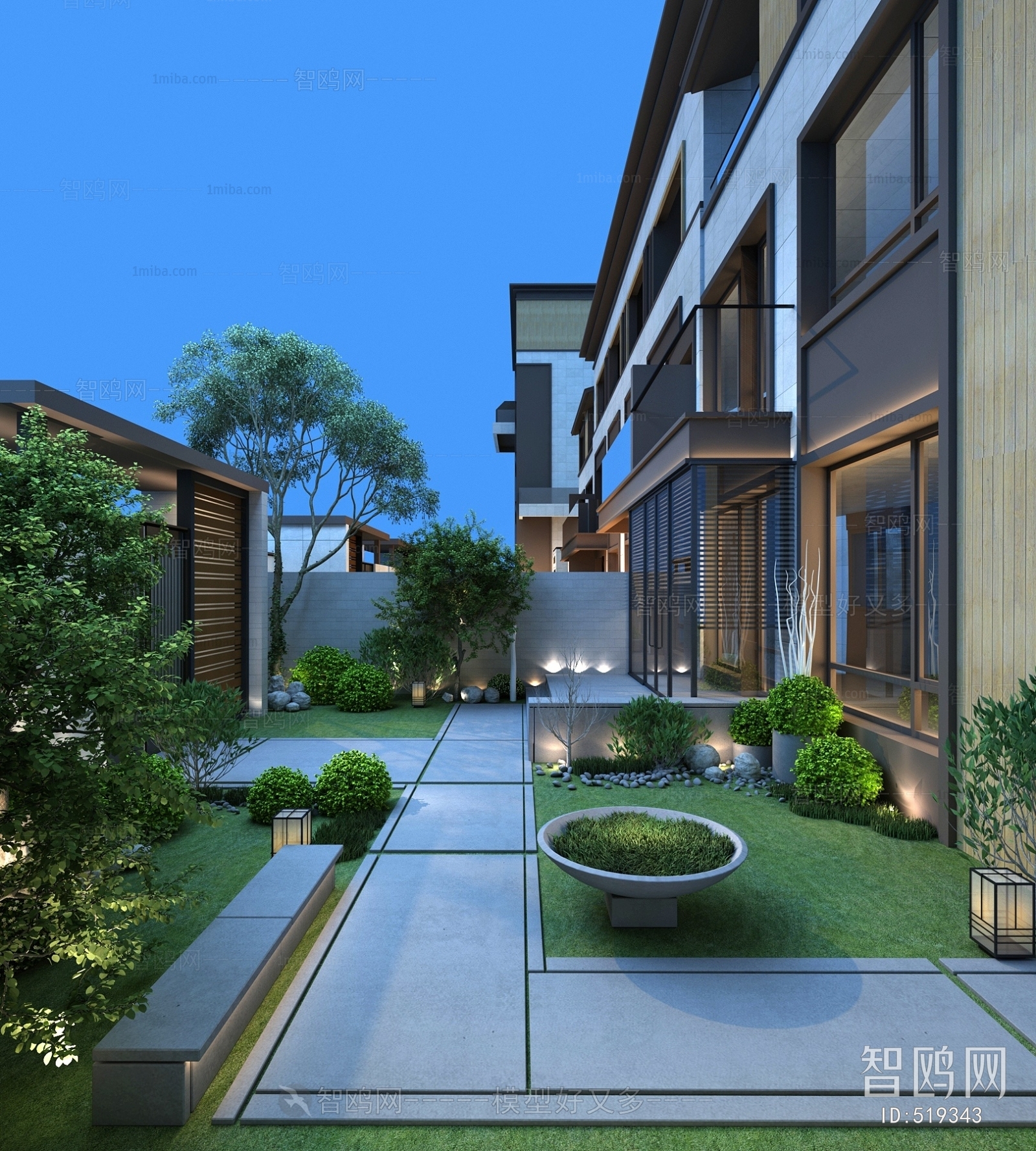 Modern Courtyard/landscape