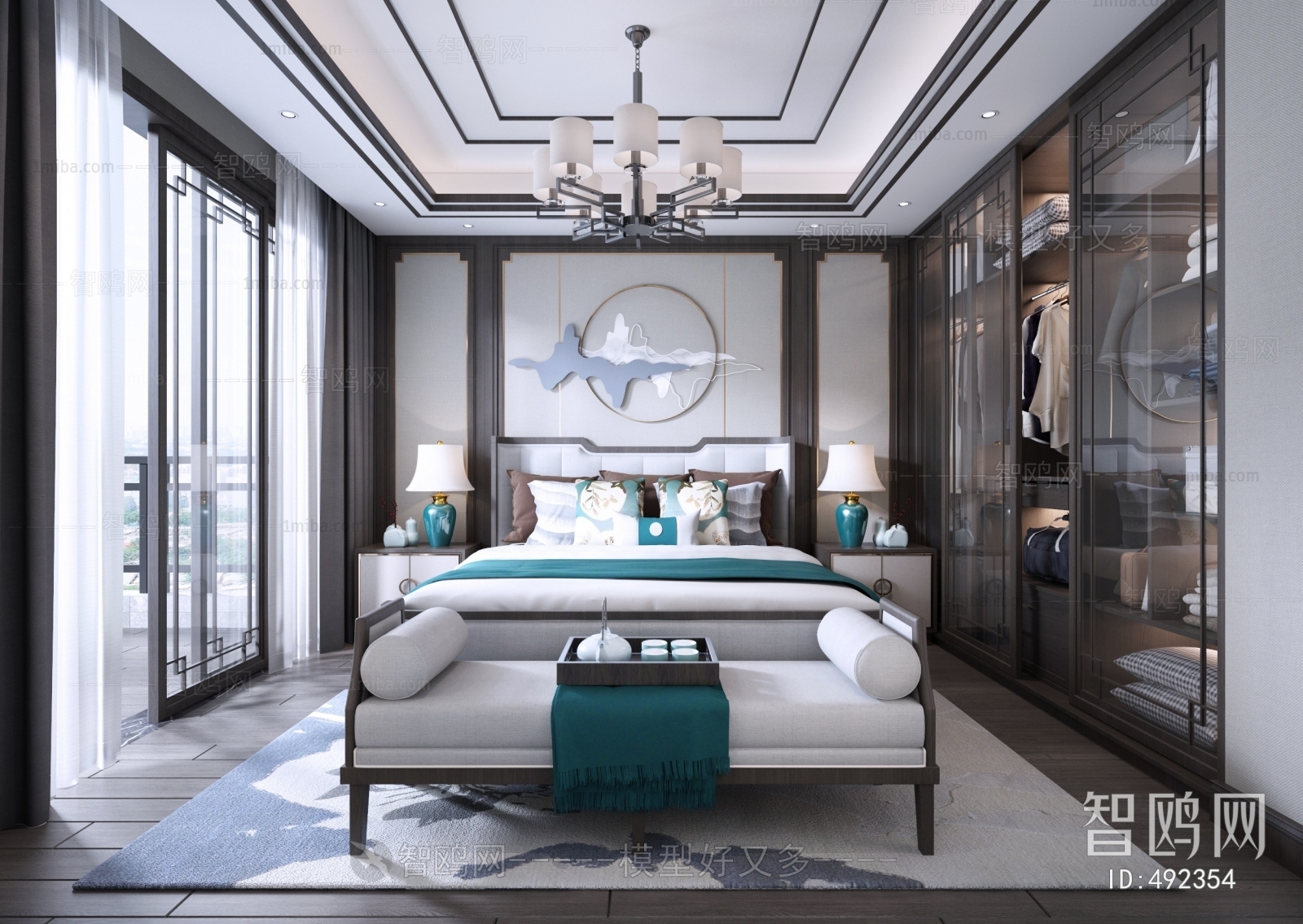 New Chinese Style Bedroom