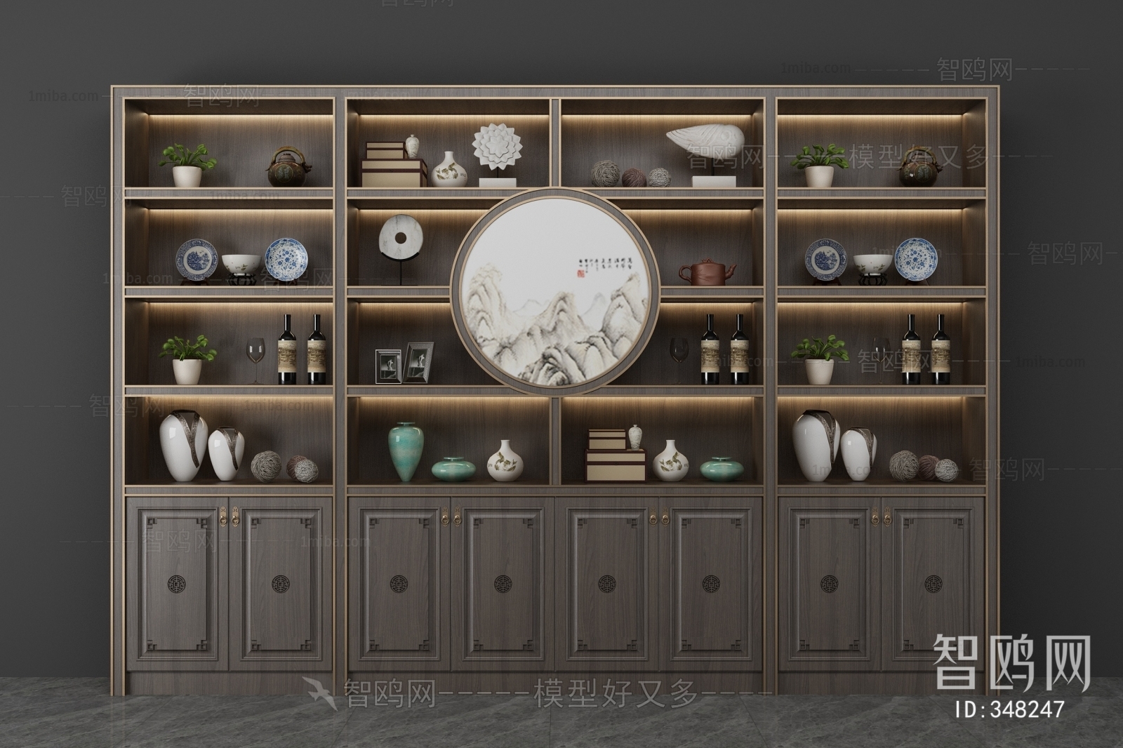 New Chinese Style Wine Cabinet