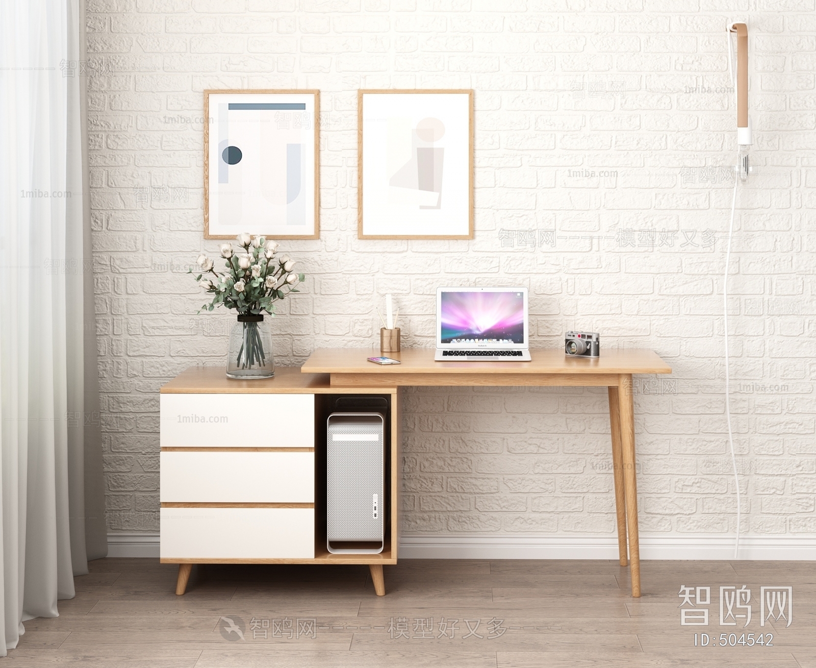 Nordic Style Computer Desk And Chair