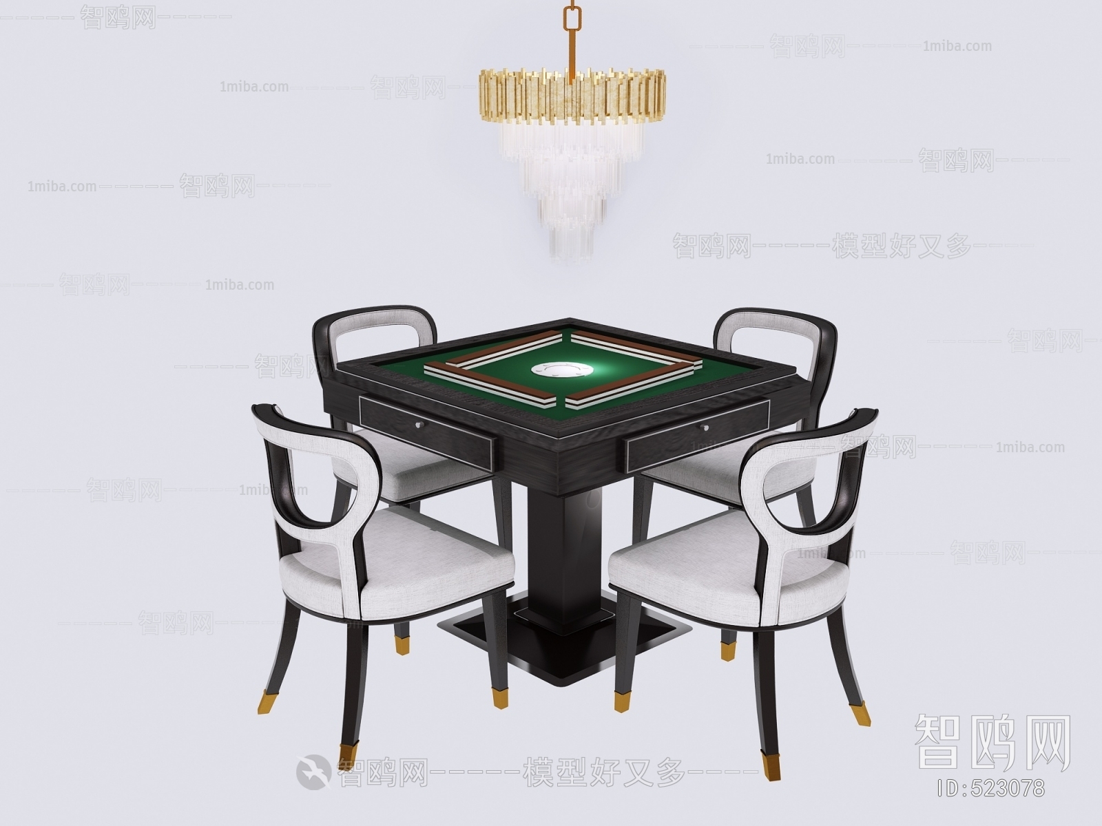 新中式多功能麻将桌椅