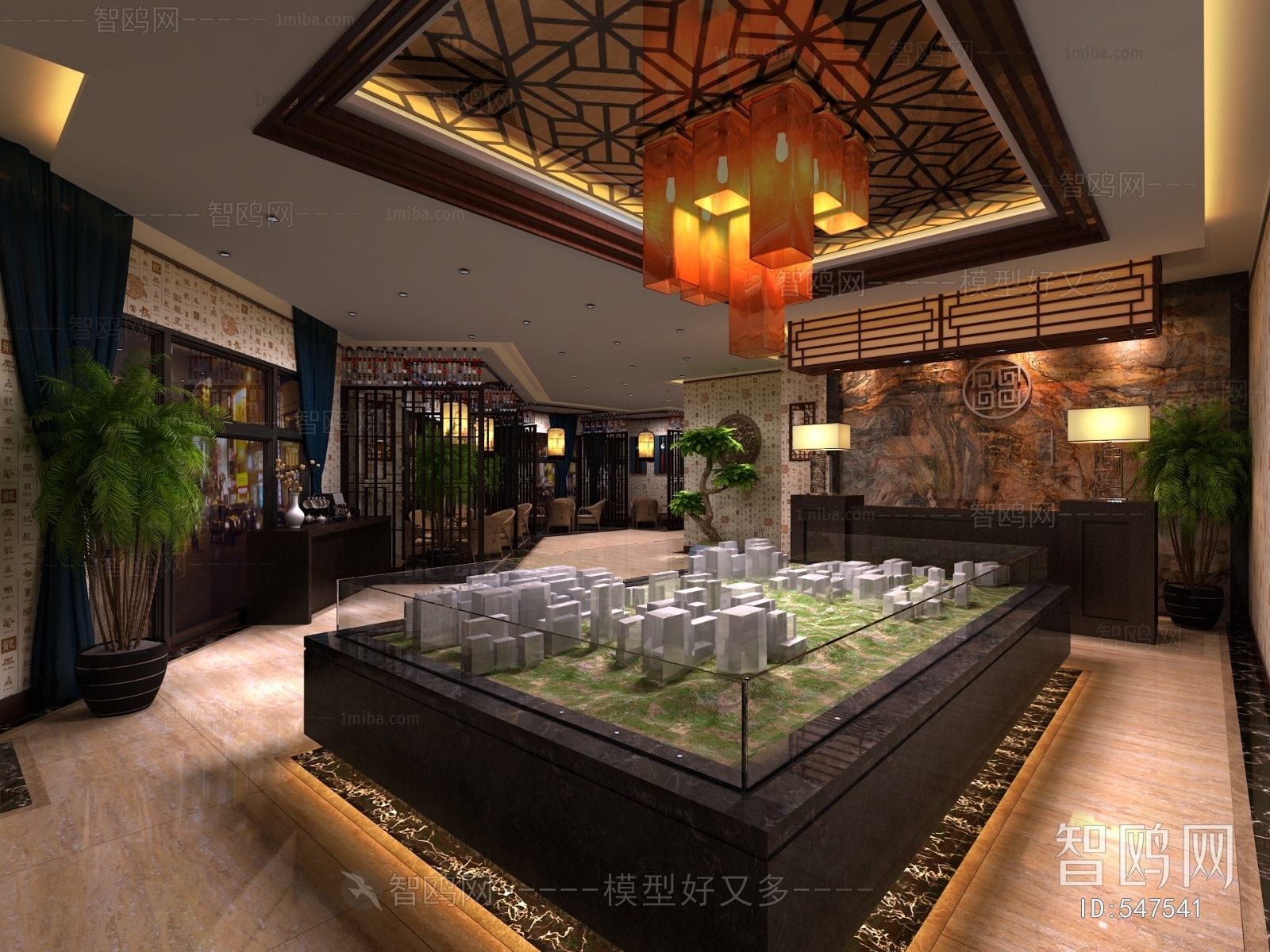 New Chinese Style Sand Table Area