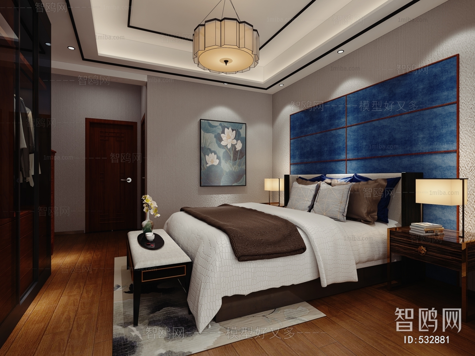 New Chinese Style Bedroom