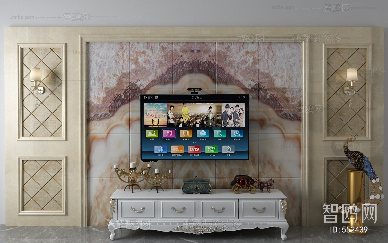 Simple European Style TV Cabinet