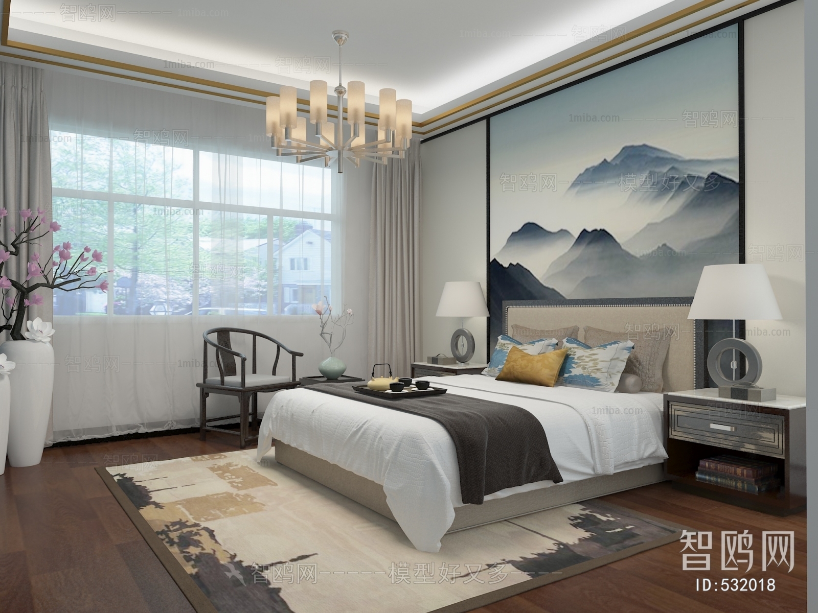 New Chinese Style Bedroom