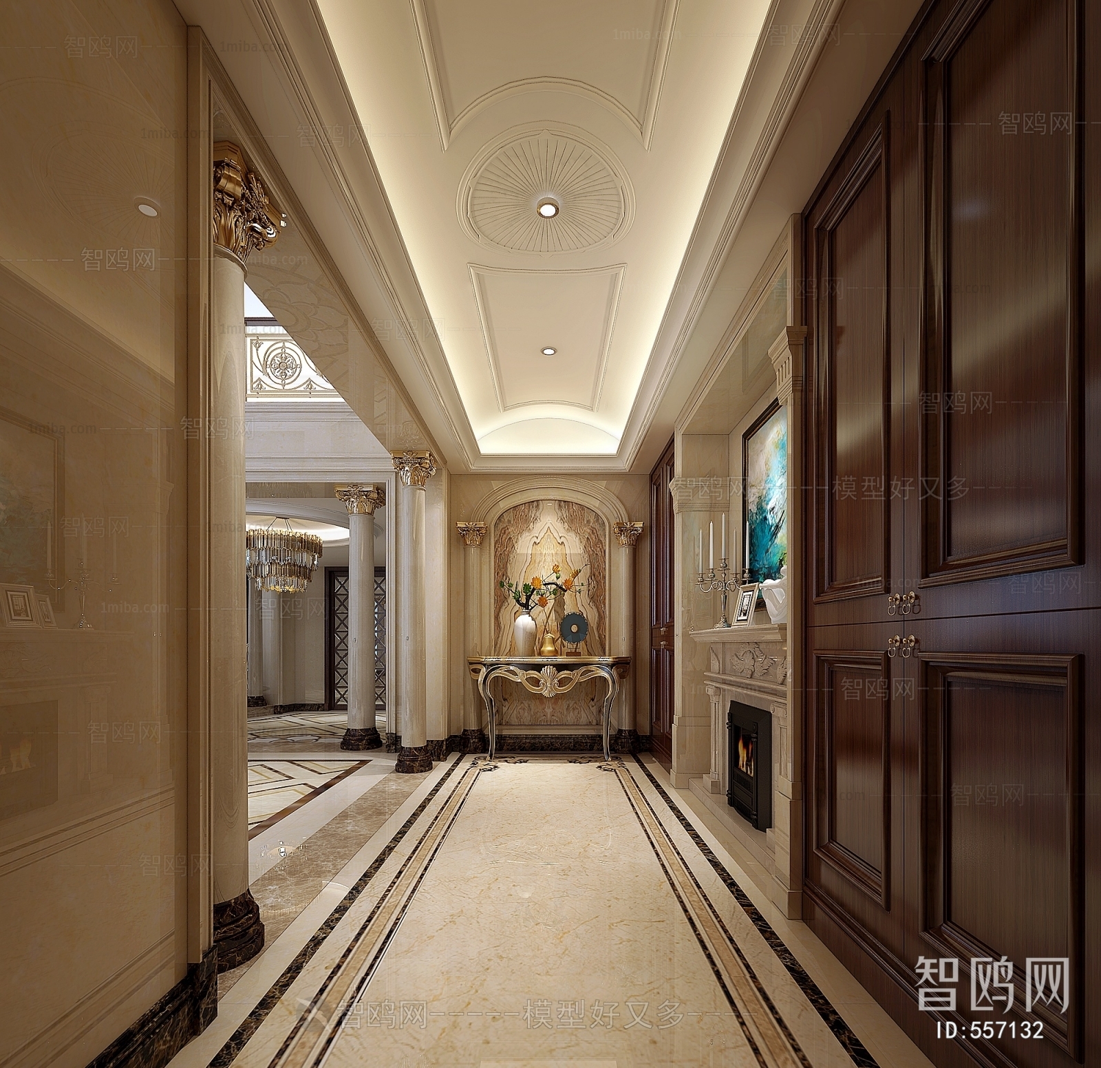 European Style Hallway