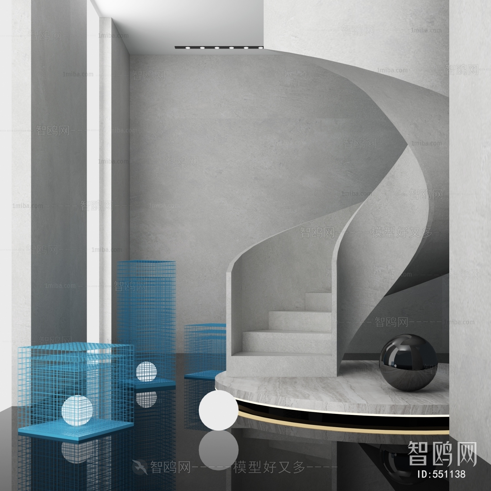 Modern Rotating Staircase