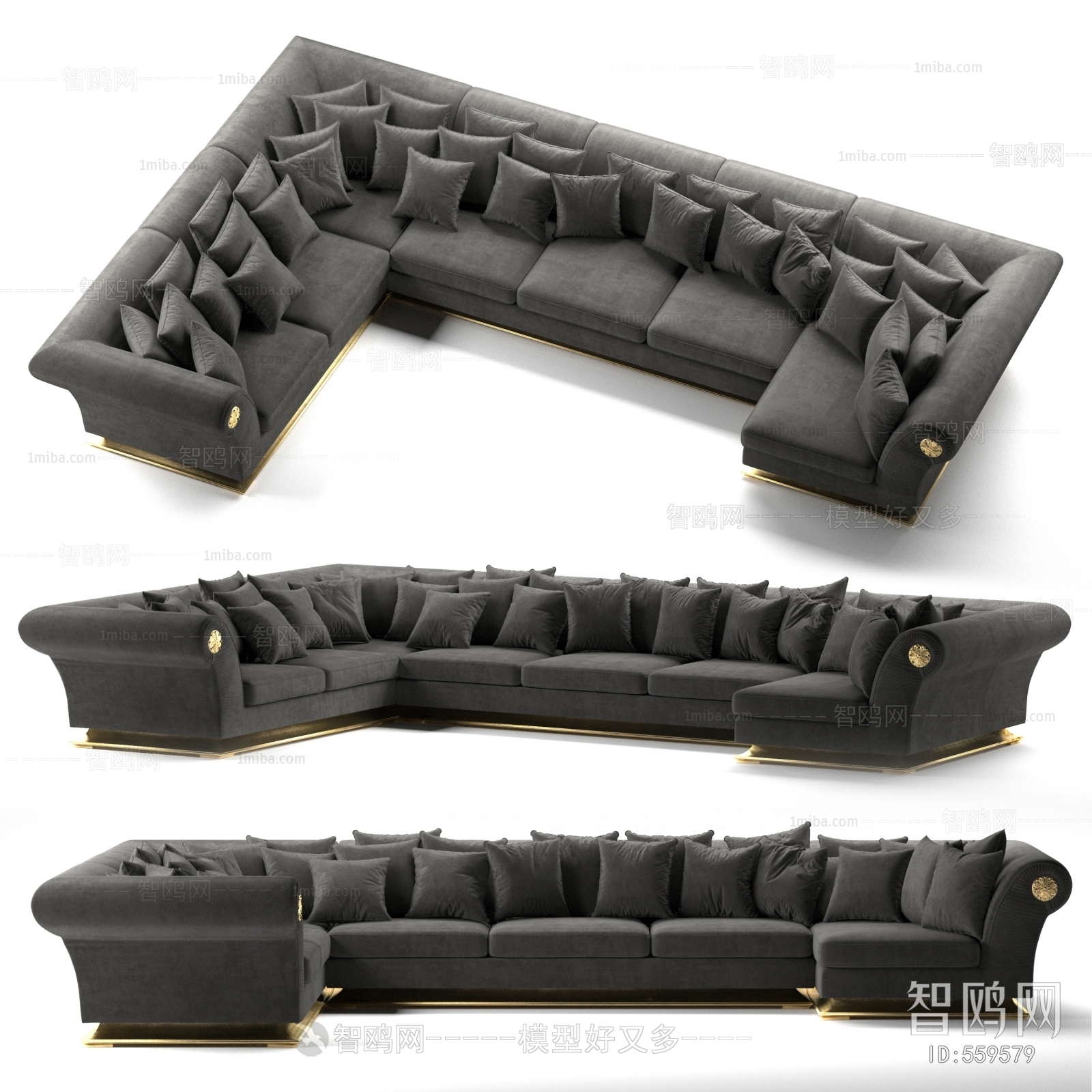 Simple European Style Corner Sofa