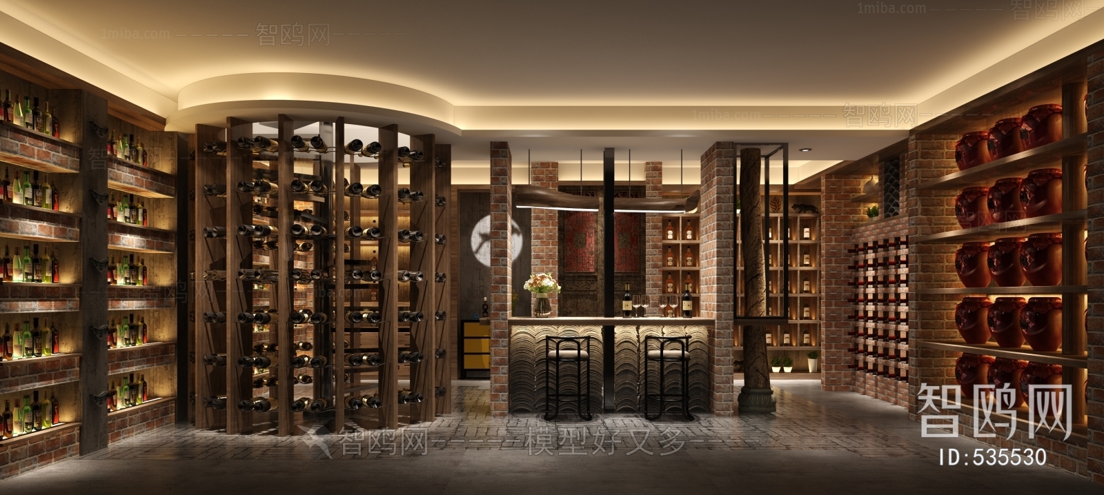 Industrial Style Wine Cellar/Wine Tasting Room