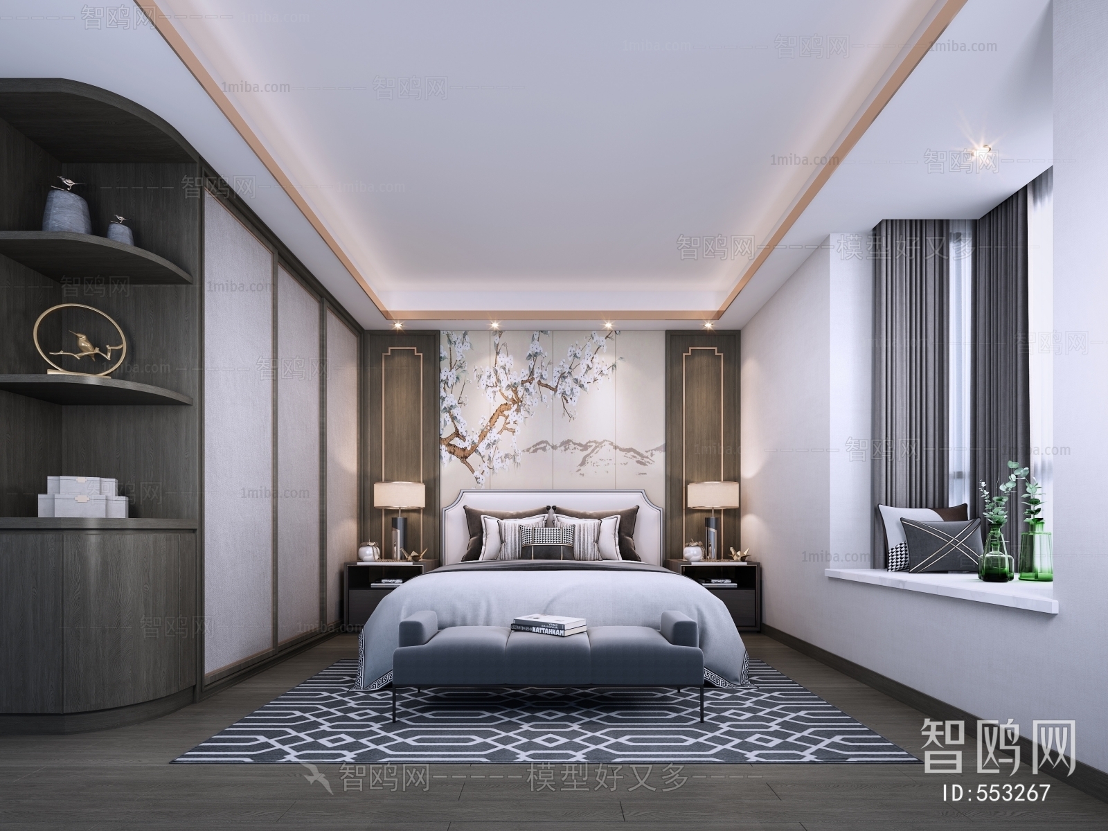 New Chinese Style Bedroom