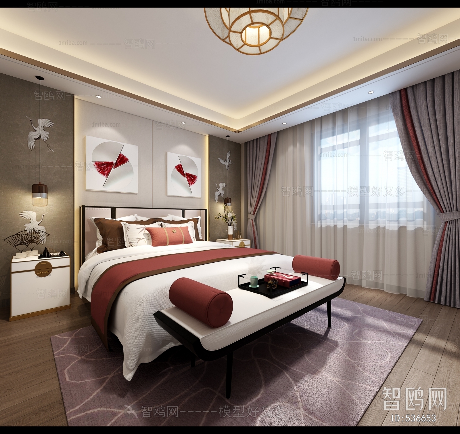 New Chinese Style Bedroom