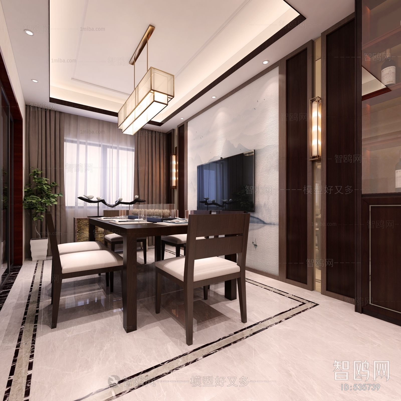 New Chinese Style Dining Room