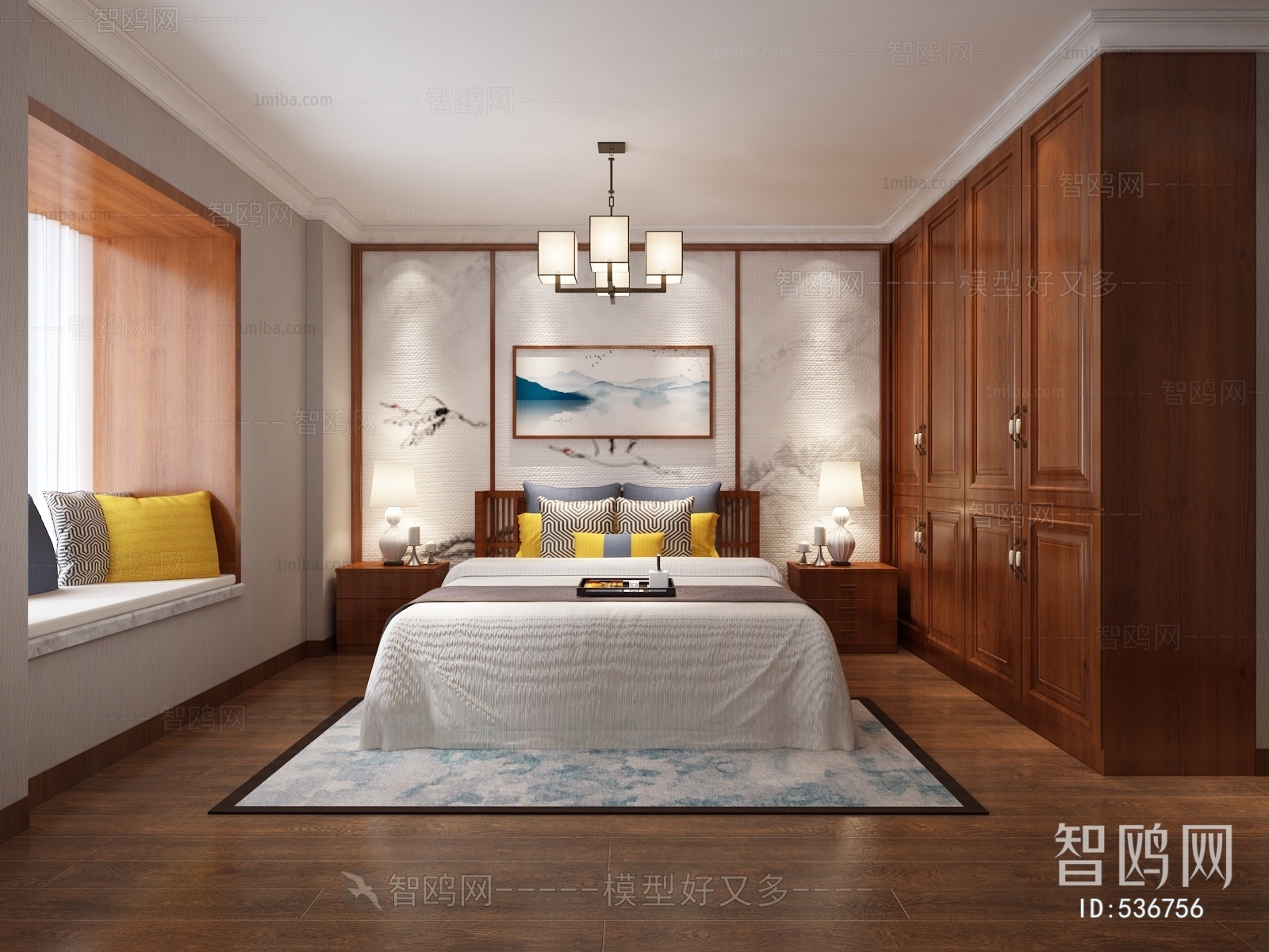 New Chinese Style Bedroom