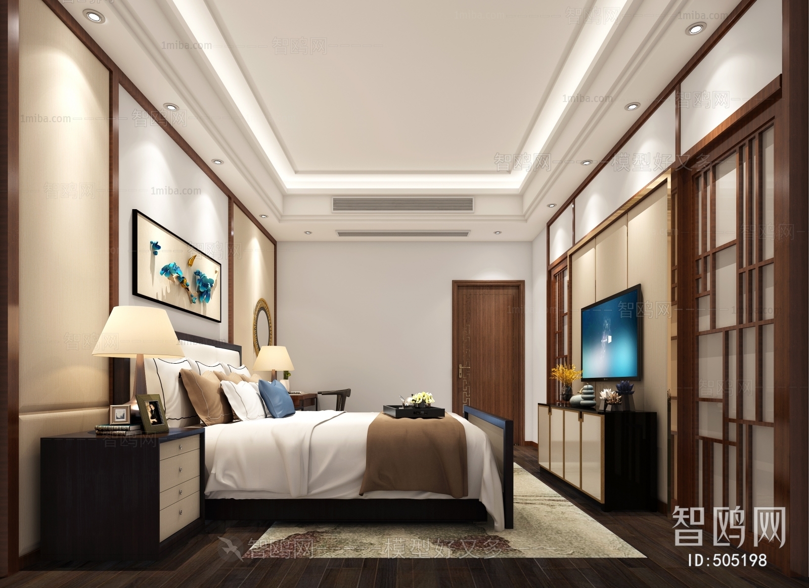 New Chinese Style Bedroom