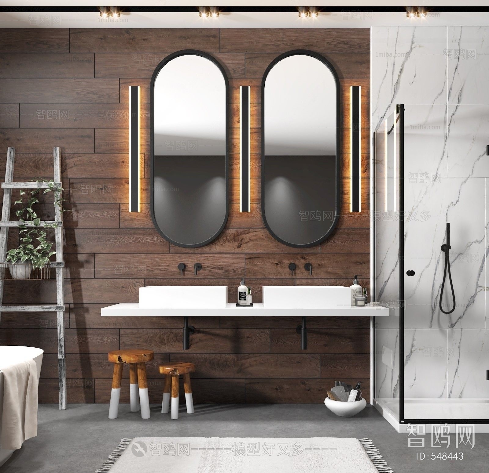 Nordic Style Bathroom Cabinet