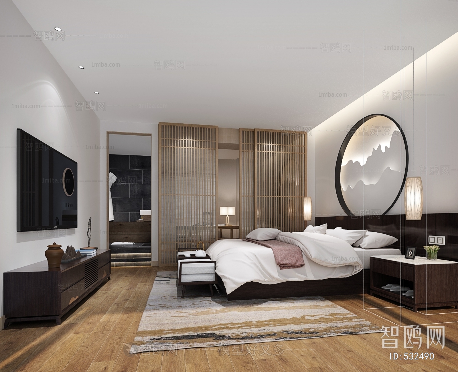 New Chinese Style Bedroom