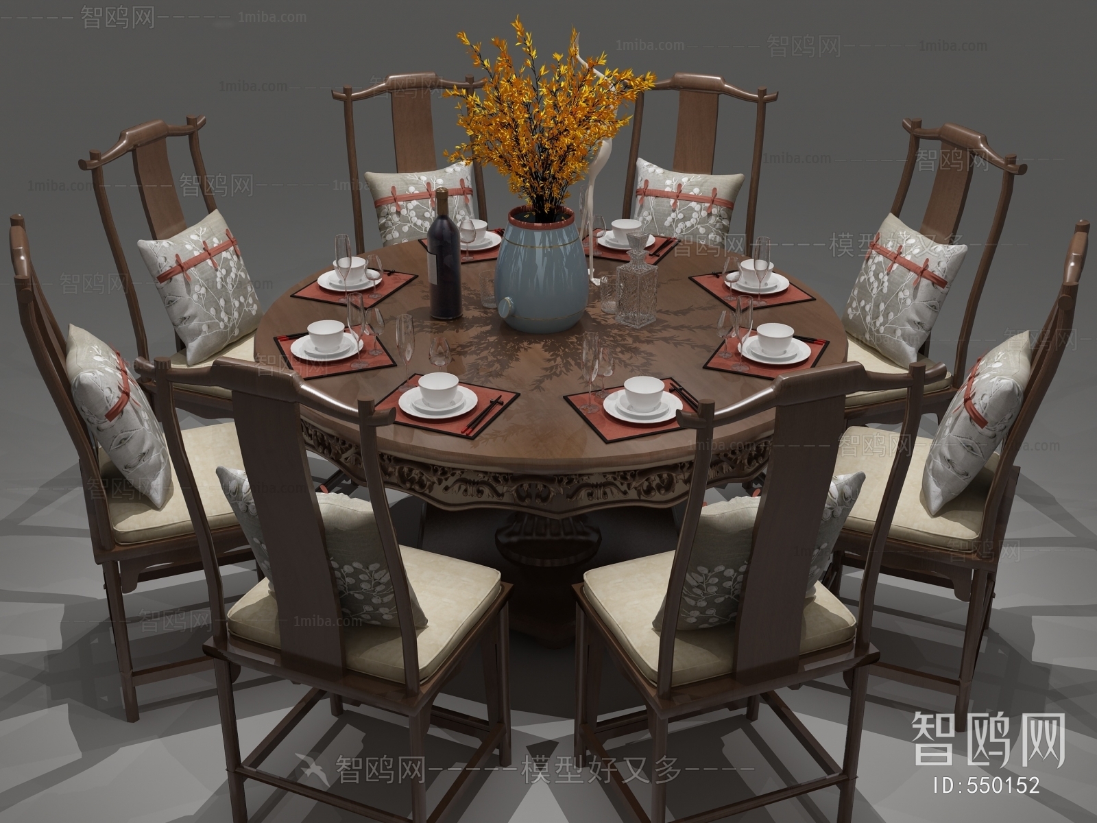 New Chinese Style Dining Table And Chairs