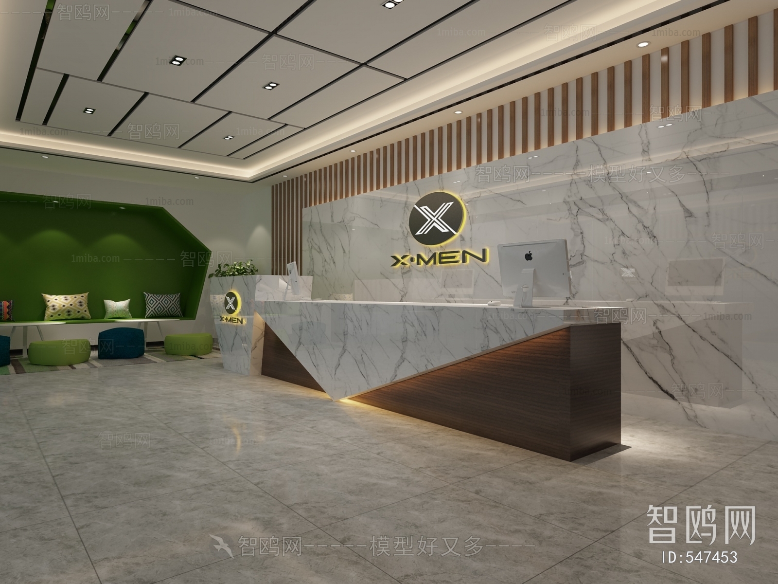 Modern Office Reception Desk