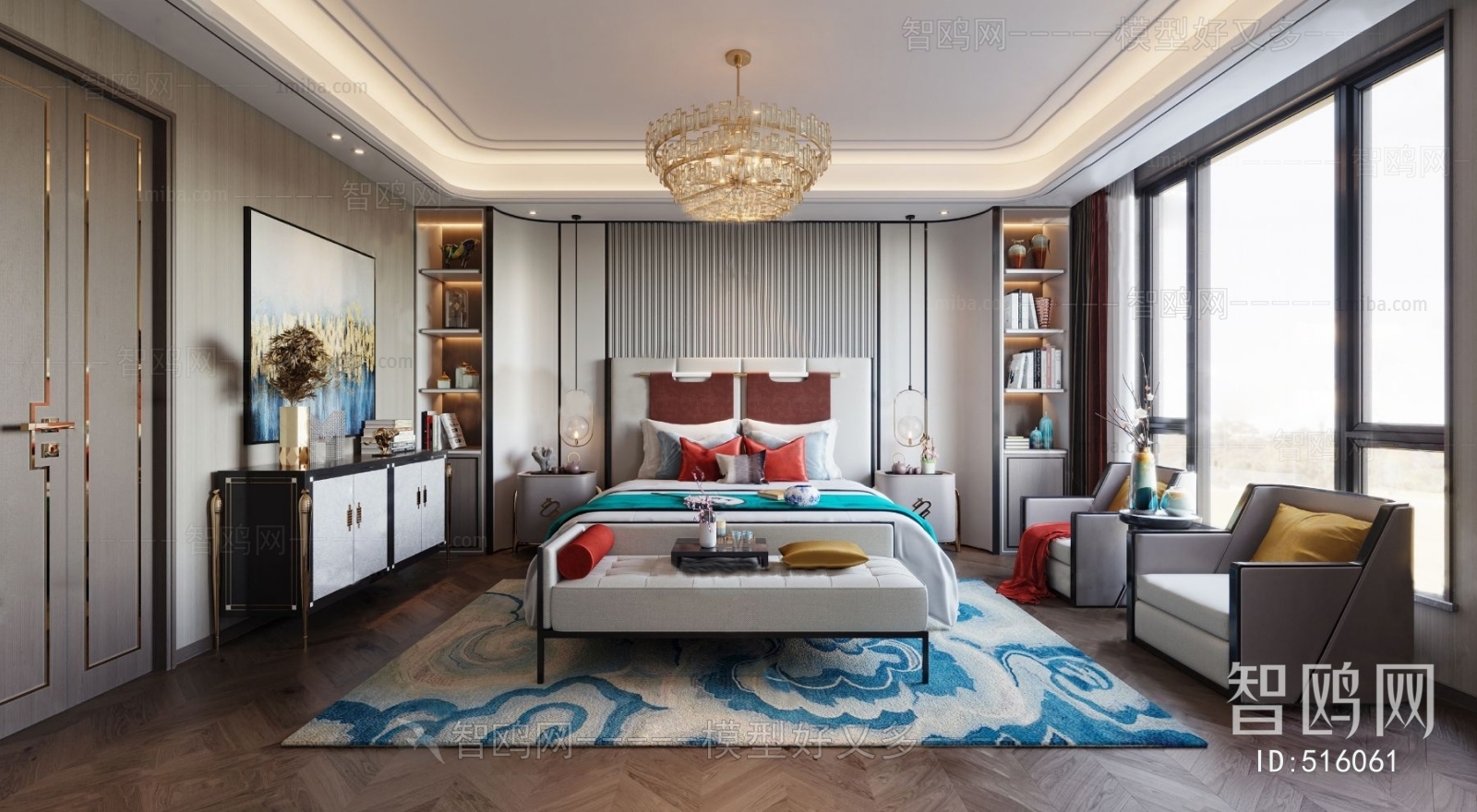 New Chinese Style Bedroom