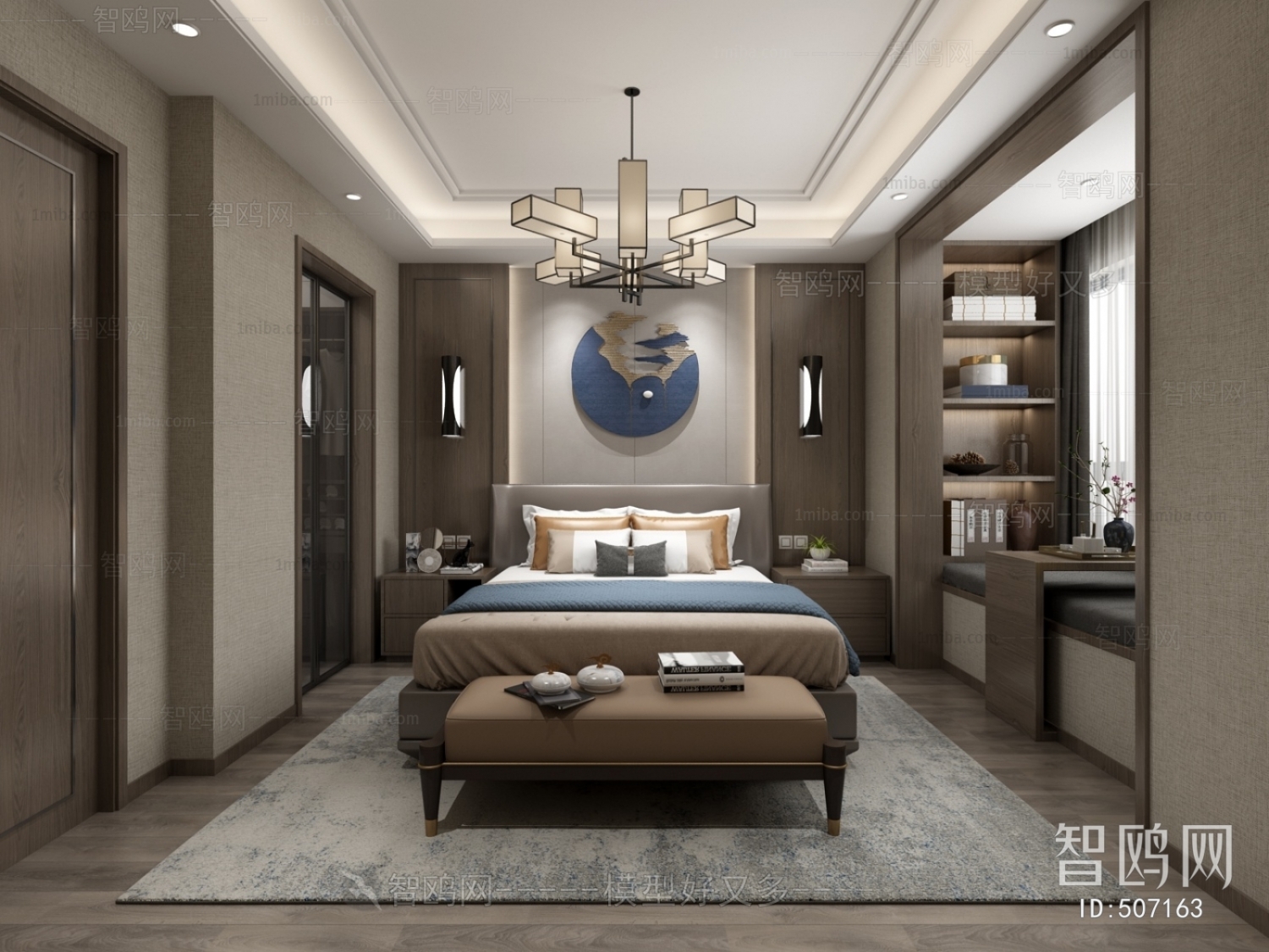 New Chinese Style Bedroom