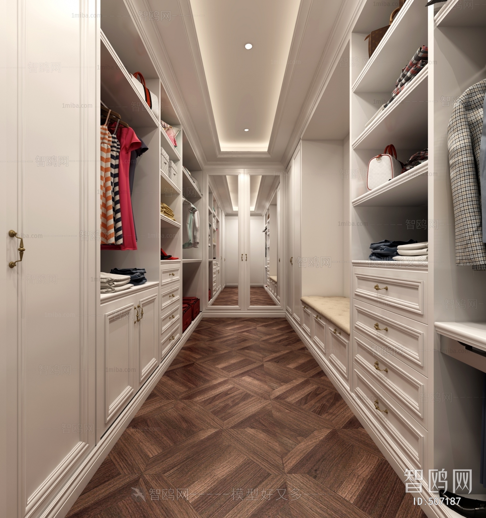 Simple European Style Clothes Storage Area