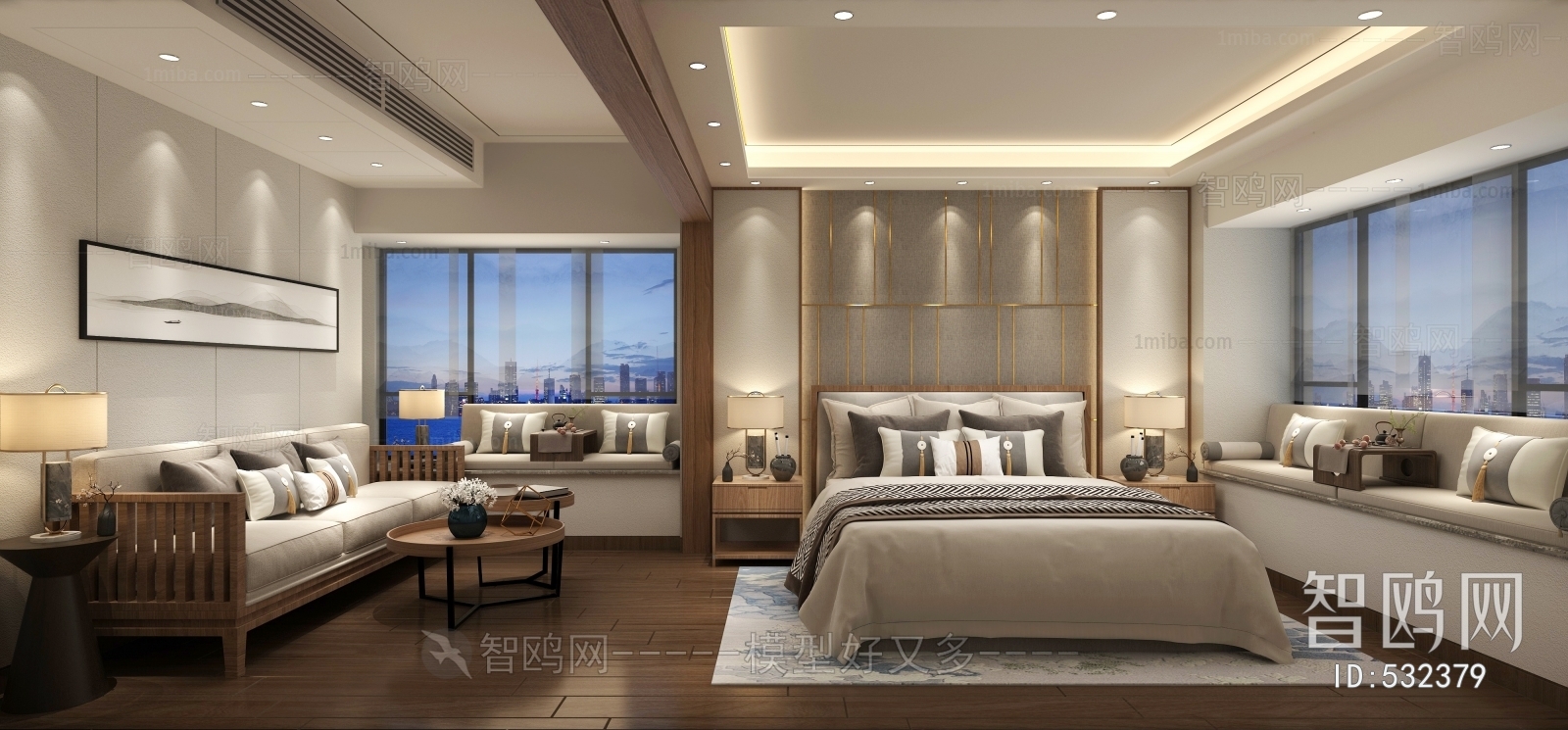 New Chinese Style Bedroom