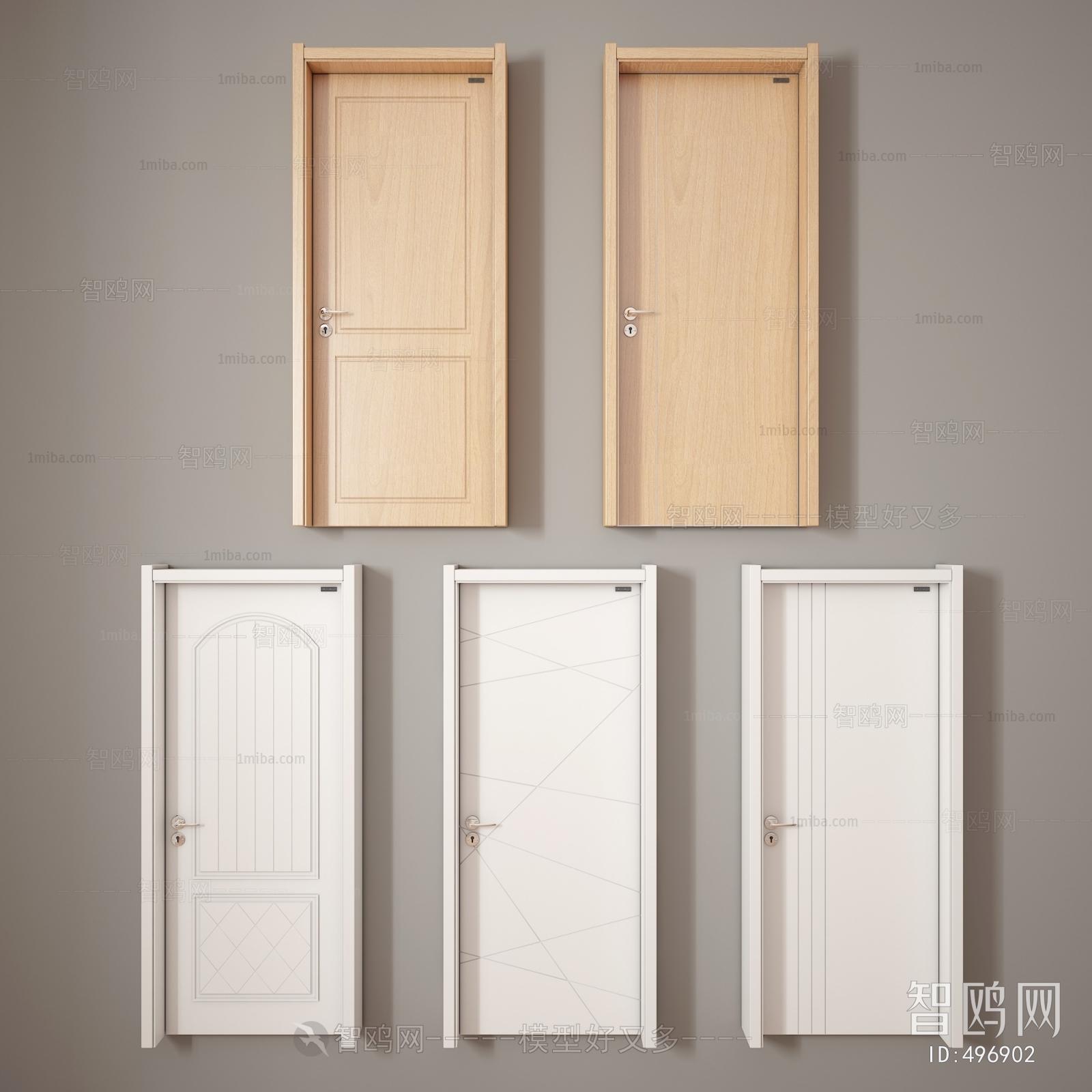 Modern Solid Wood Door