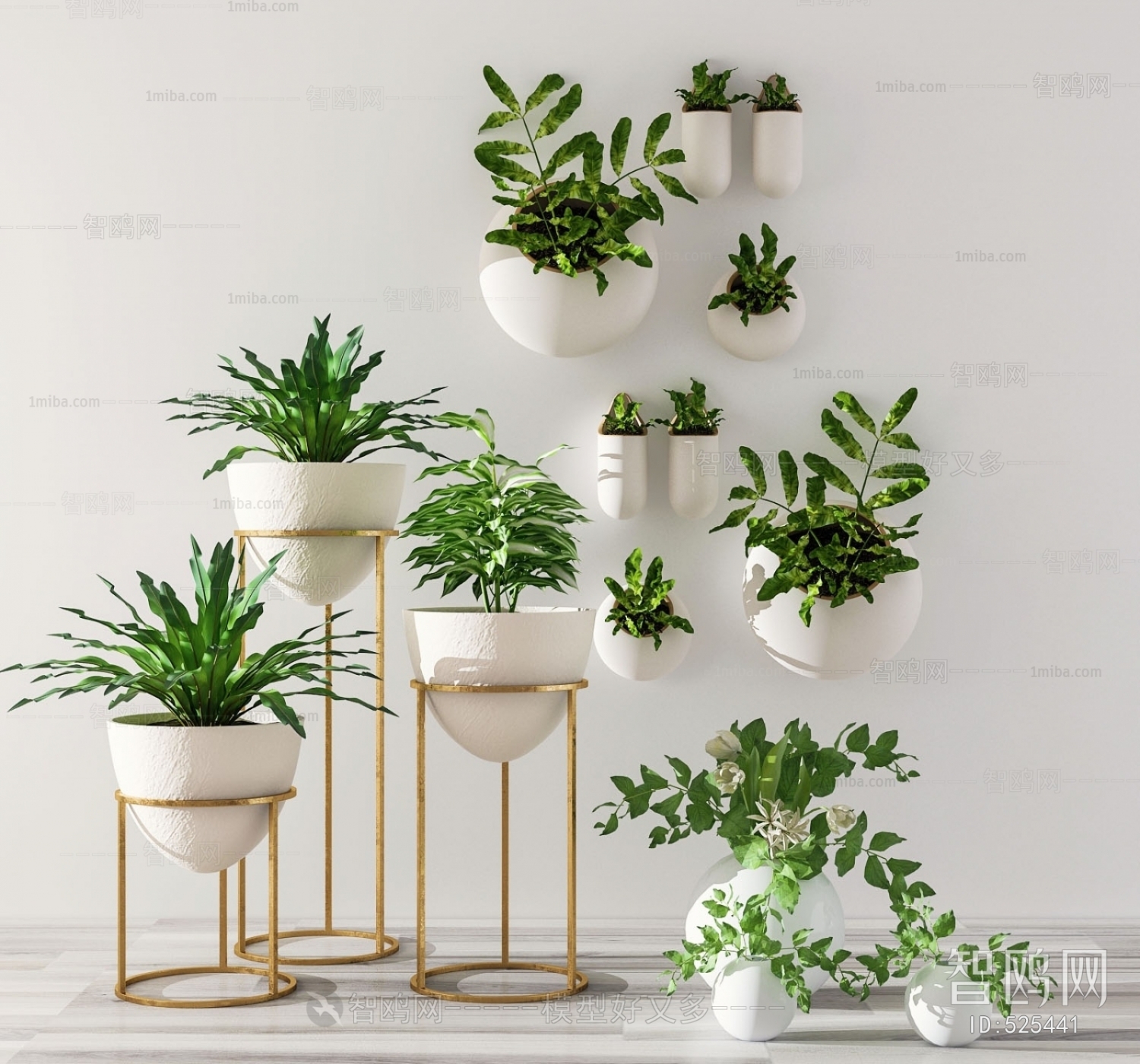 Modern Potted Green Plant