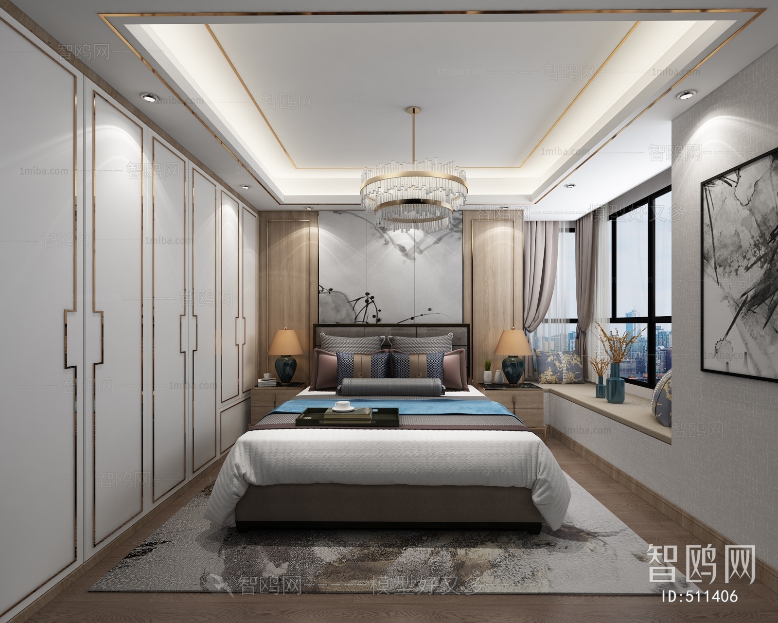 New Chinese Style Bedroom