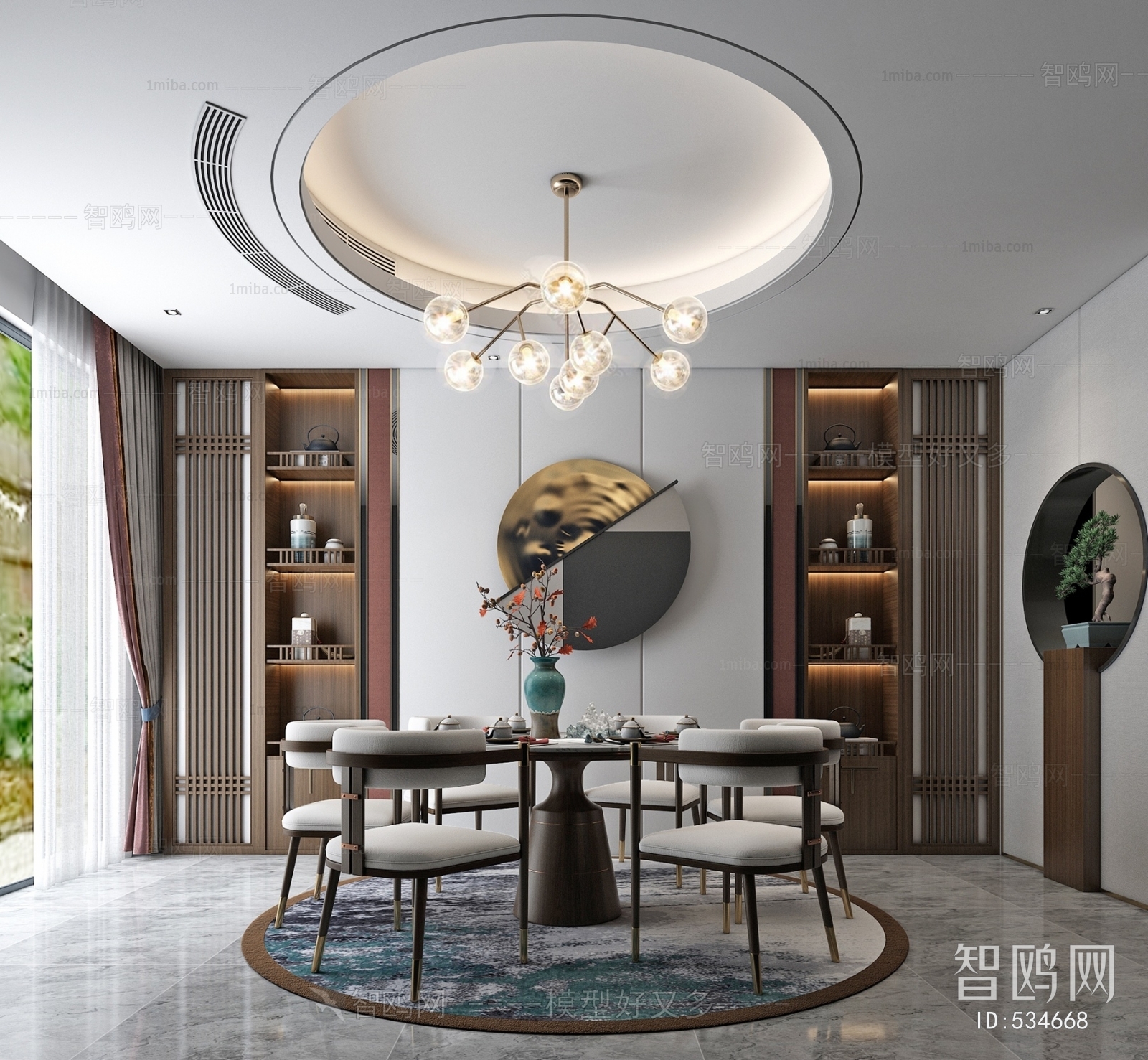 New Chinese Style Dining Room