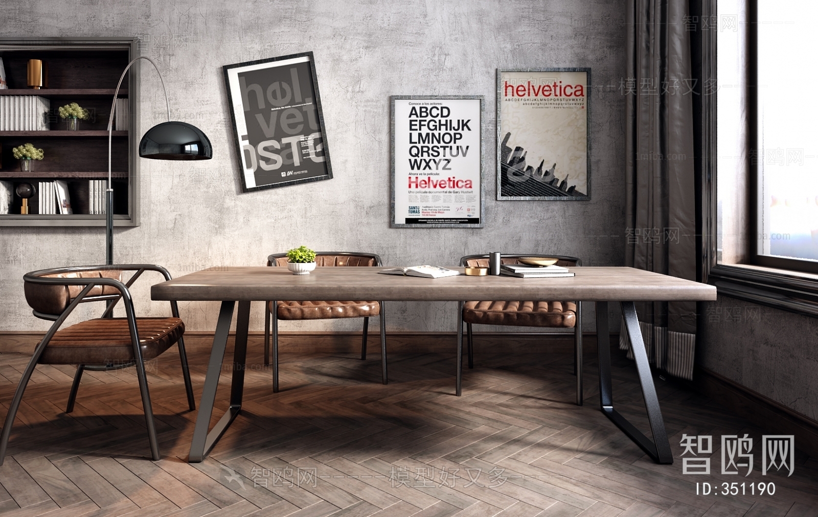 Industrial Style Dining Table And Chairs