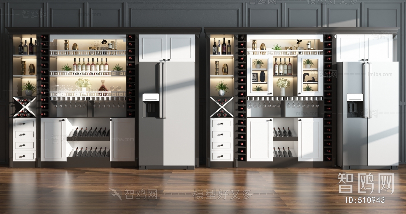 Simple European Style Wine Cabinet