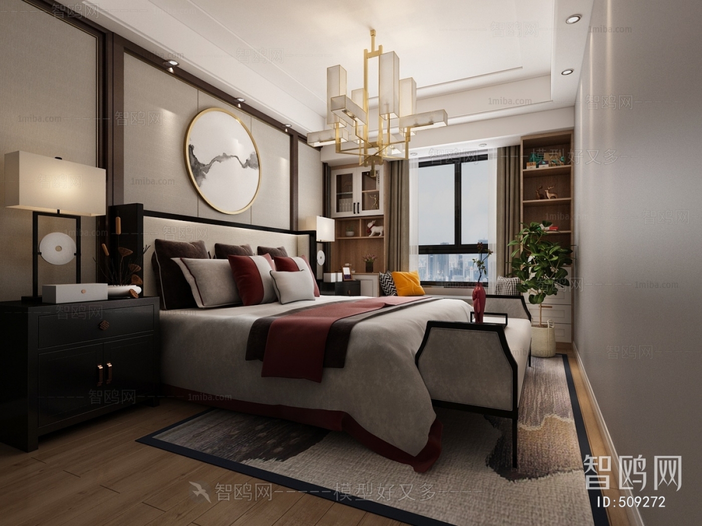 New Chinese Style Bedroom