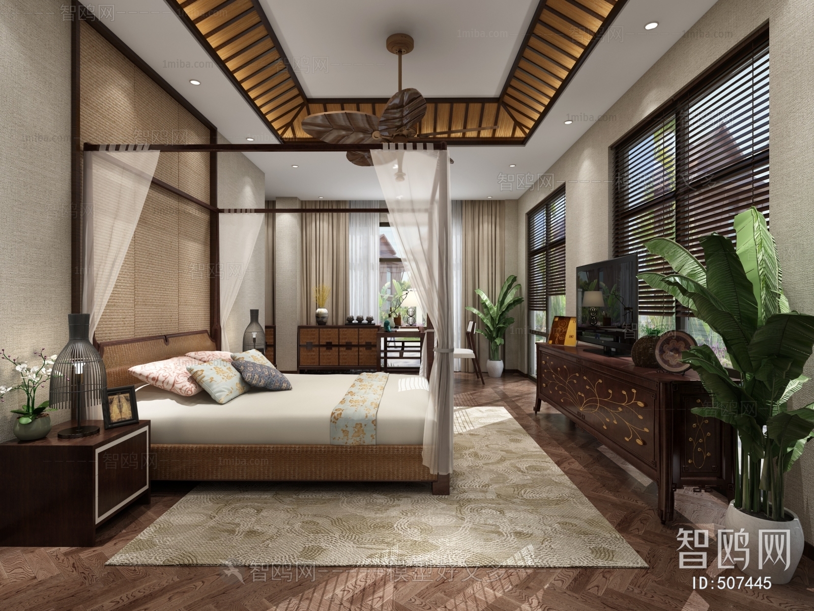 New Chinese Style Bedroom