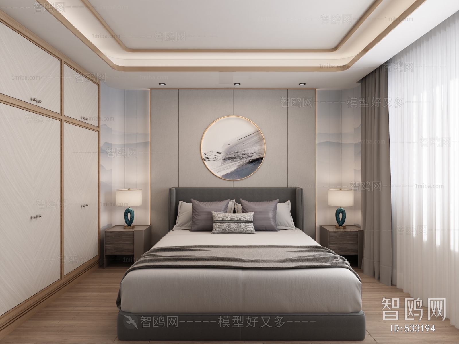 New Chinese Style Bedroom