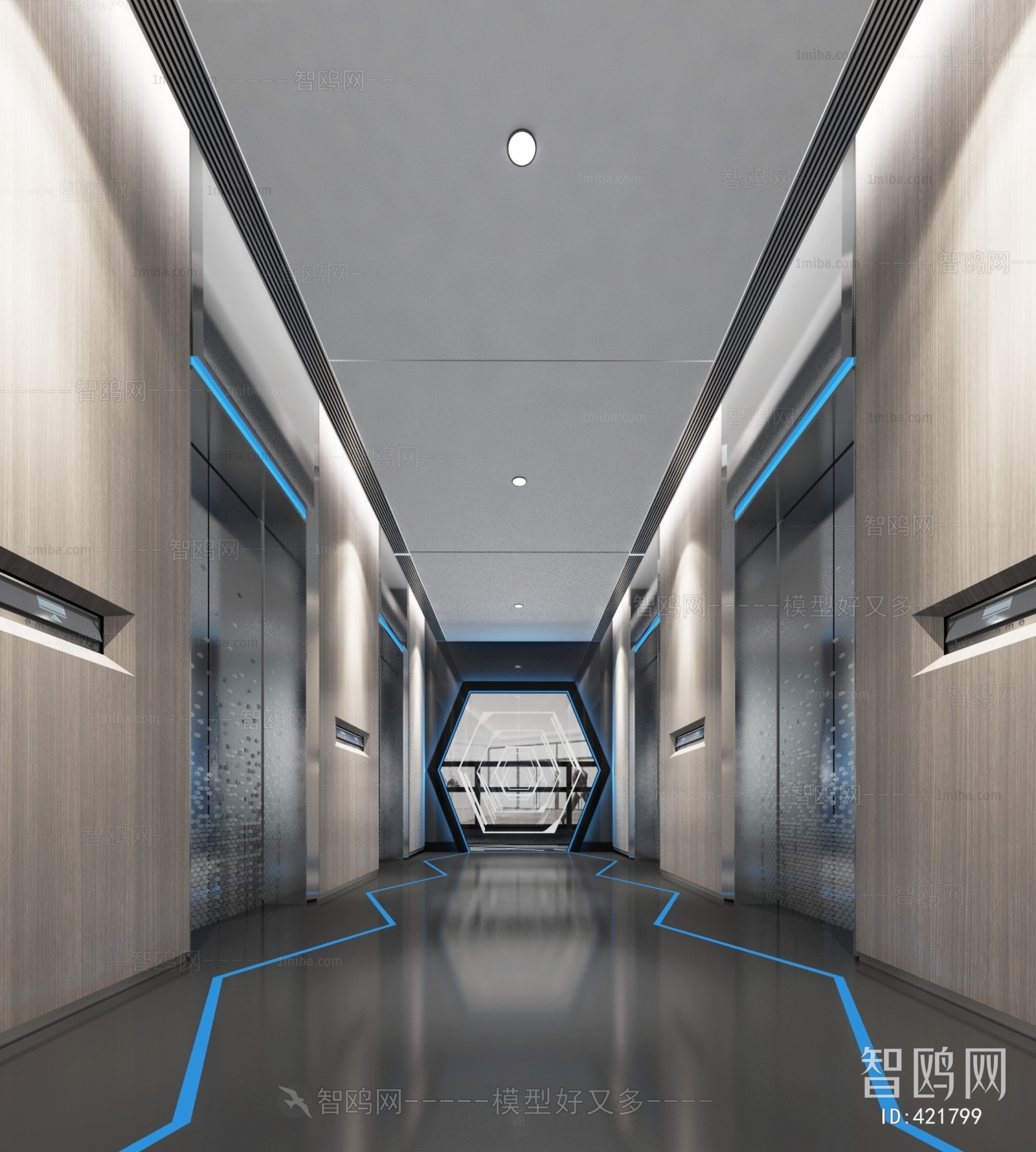 Modern Corridor/elevator Hall