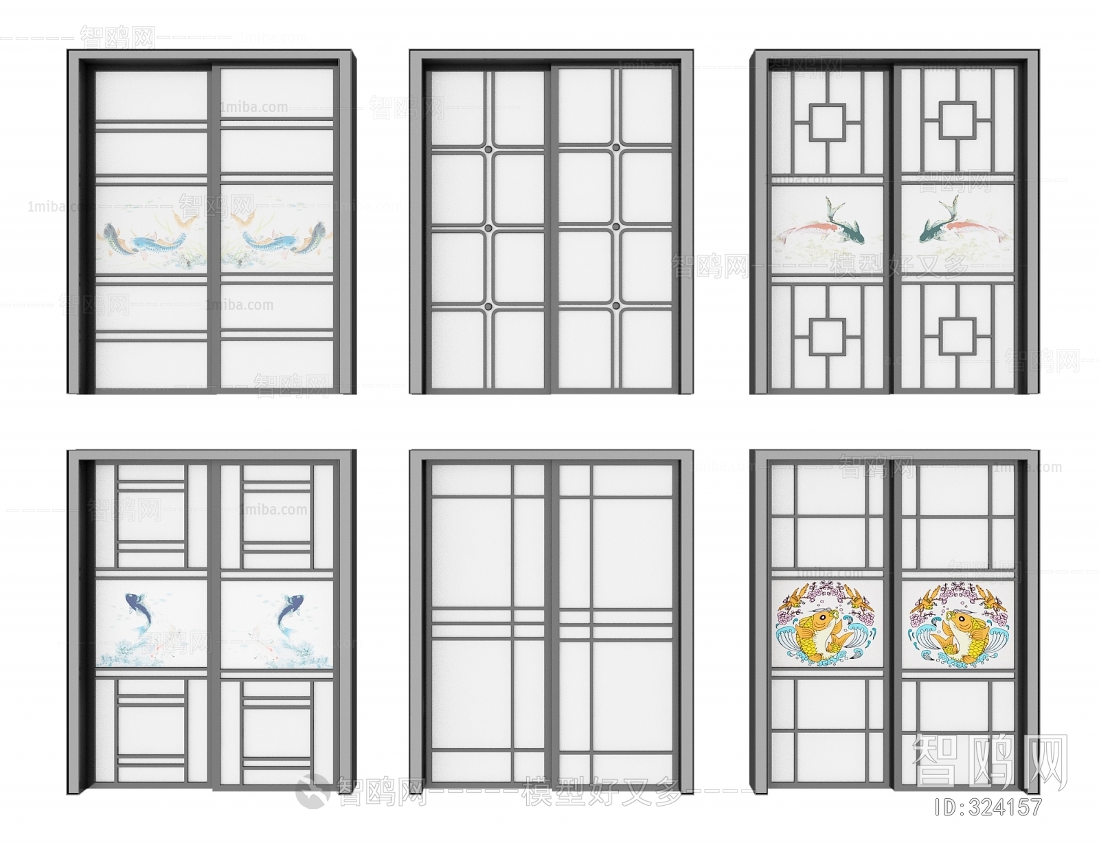 New Chinese Style Sliding Door