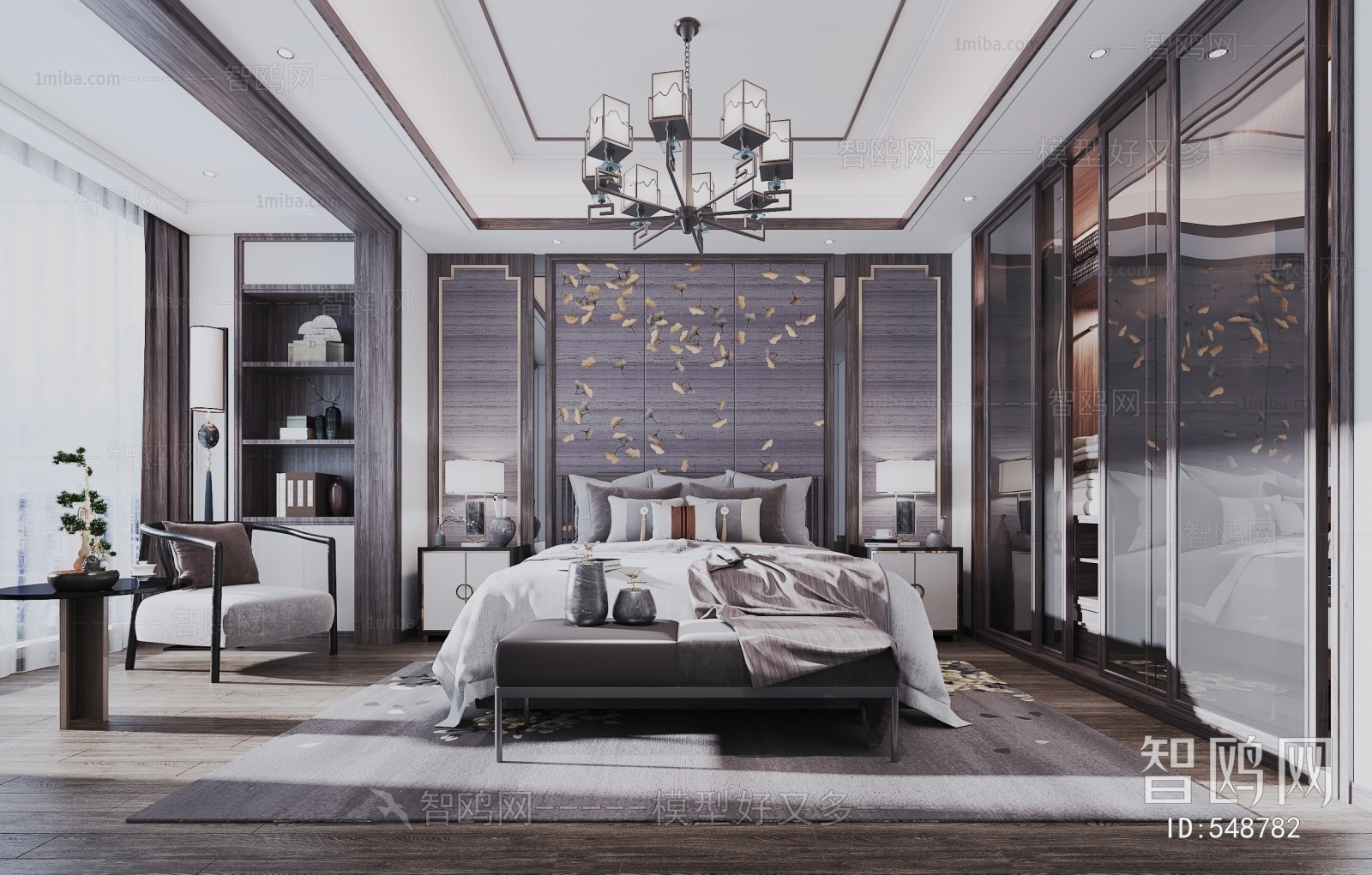 New Chinese Style Bedroom