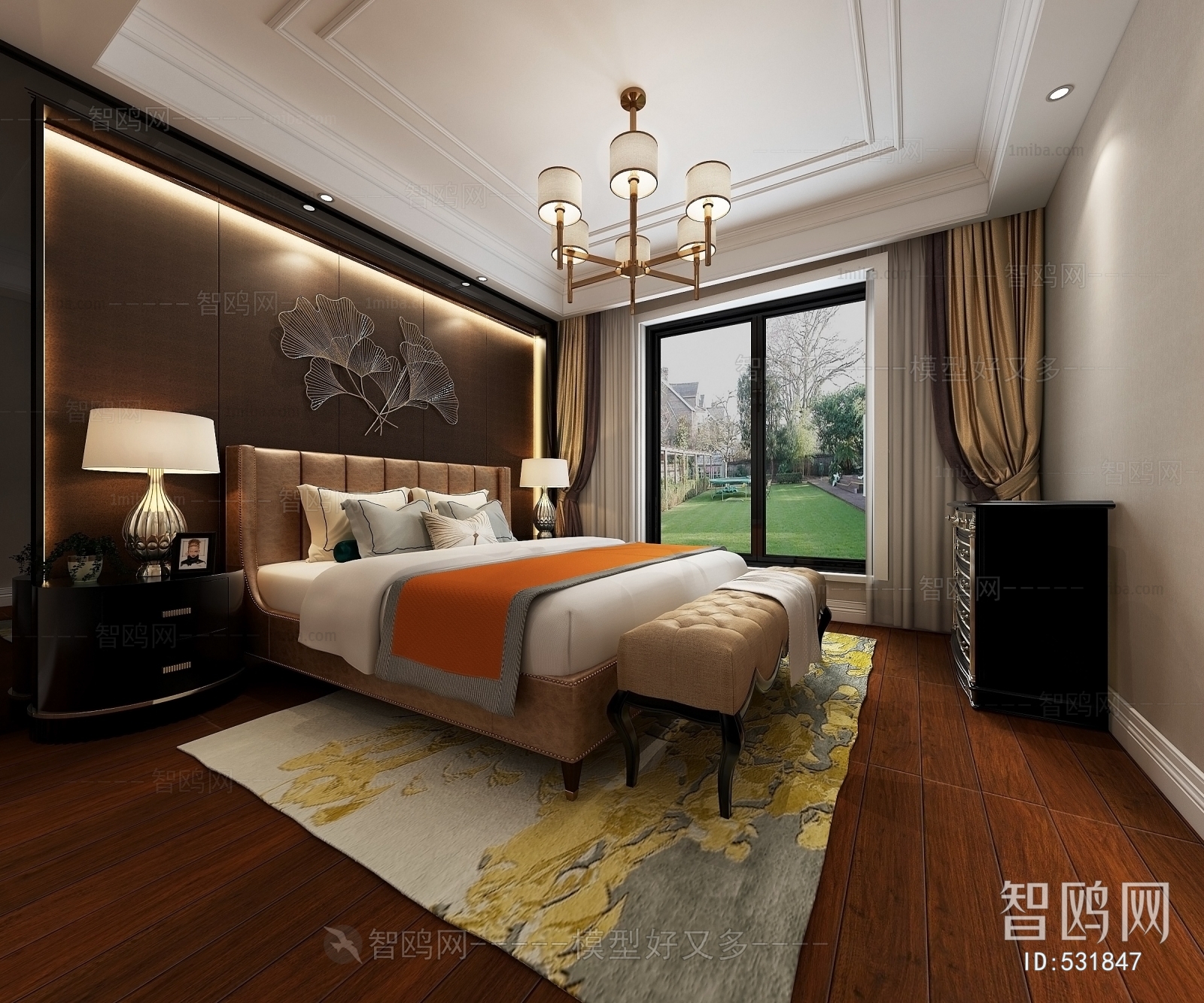 Simple European Style Bedroom