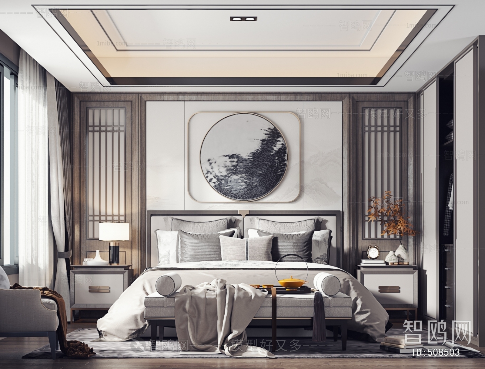 New Chinese Style Bedroom