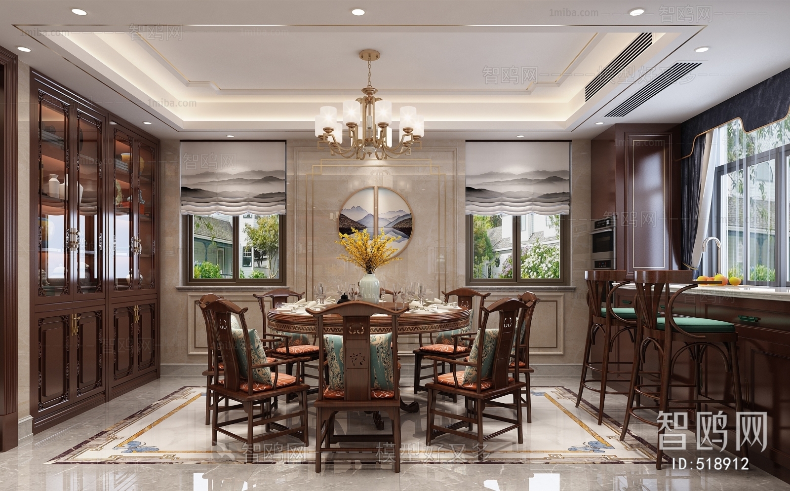 New Chinese Style Dining Room