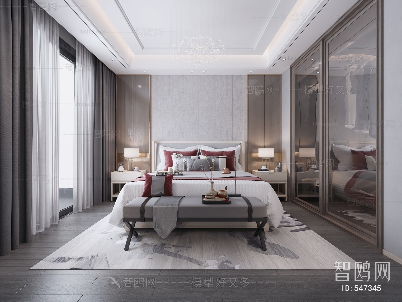 New Chinese Style Bedroom